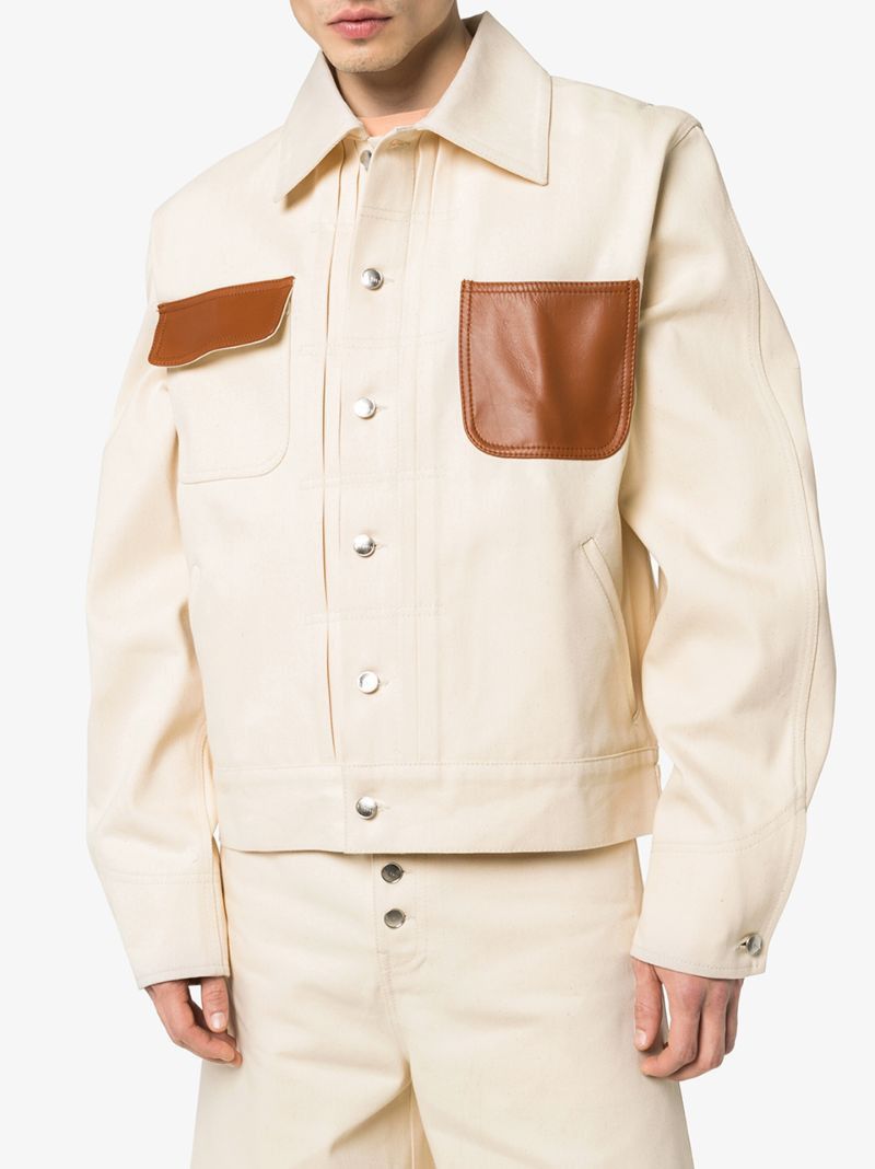 Colbo × Linder Linder SS 2020 Off-White Orson Denim Jacket Size US L / EU 52-54 / 3 - 3 Thumbnail
