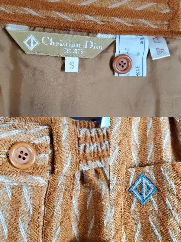 Dior Dior Orange Wool Embroidered Midi Skirt . Size 23" - 7 Thumbnail