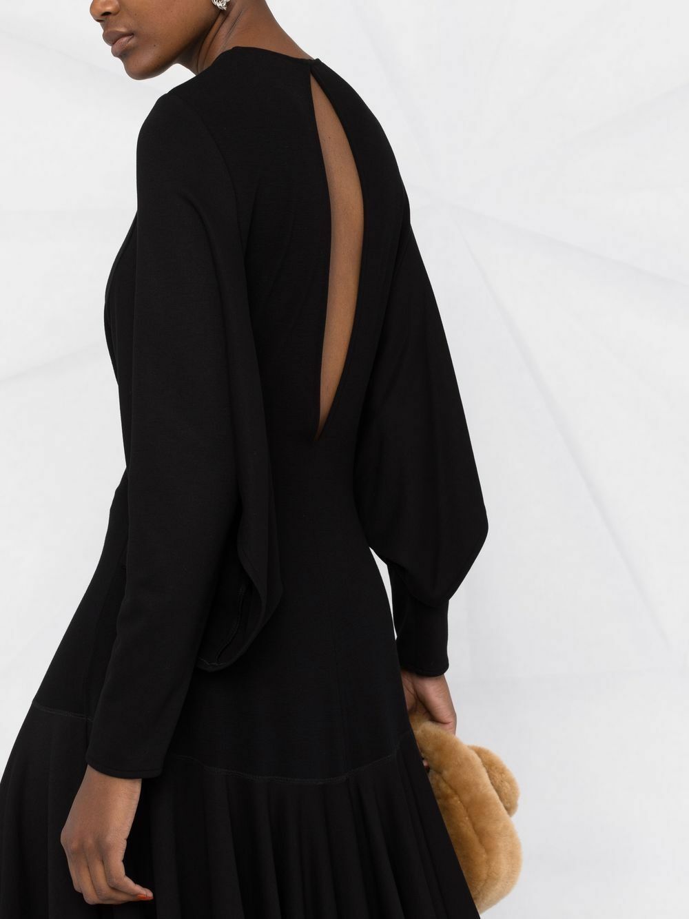 Loewe o1y1025 Midi Dress in Black Size M / US 6-8 / IT 42-44 - 2 Thumbnail