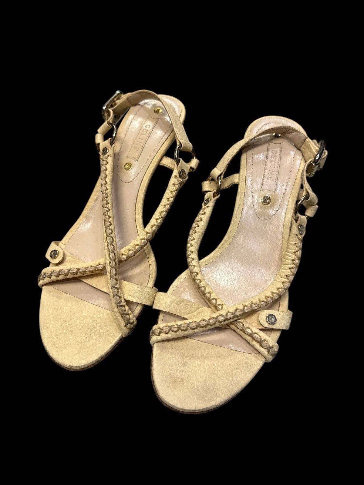 Celine CELINE LEATHER STRAP SANDAL Size US 7 / IT 37 - 1 Thumbnail