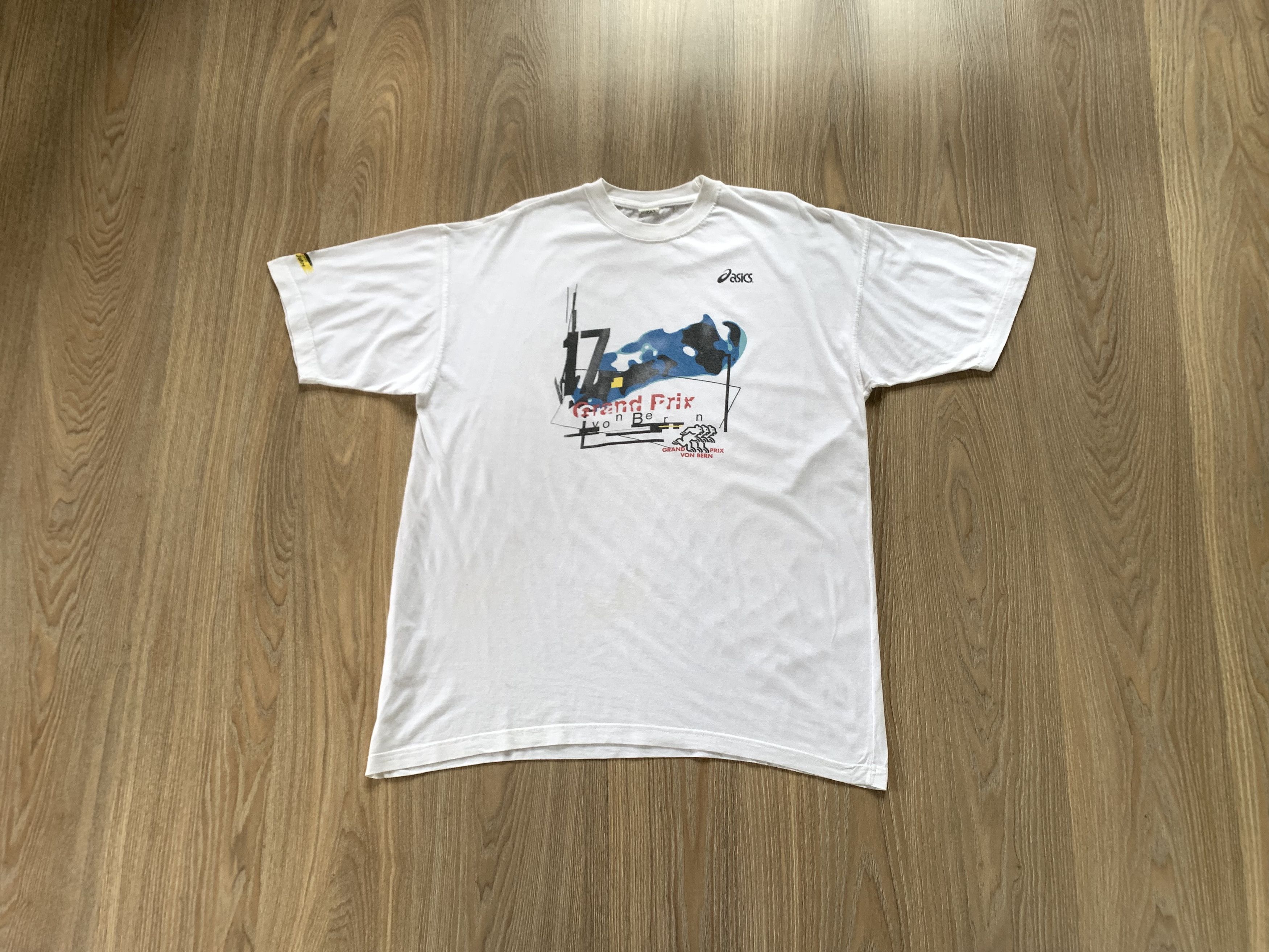 Asics × Japanese Brand × Vintage Asics Grand Prix Vintage Cotton T Shirt Size US XL / EU 56 / 4 - 1 Thumbnail
