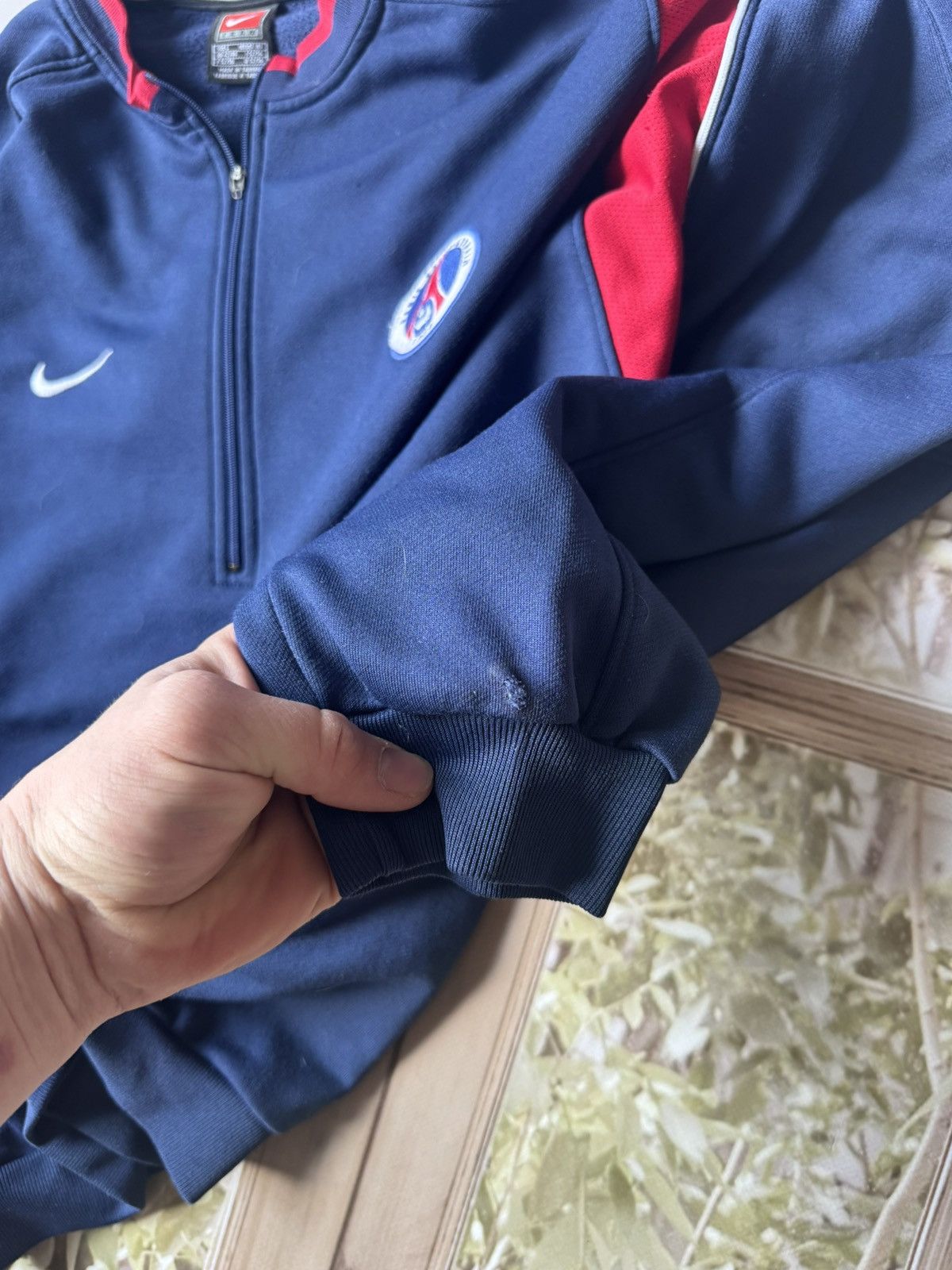 Nike Vintage Nike x Paris Saint-Germain Quarter Zip Sweatshirt 00 Size US L / EU 52-54 / 3 - 7 Thumbnail