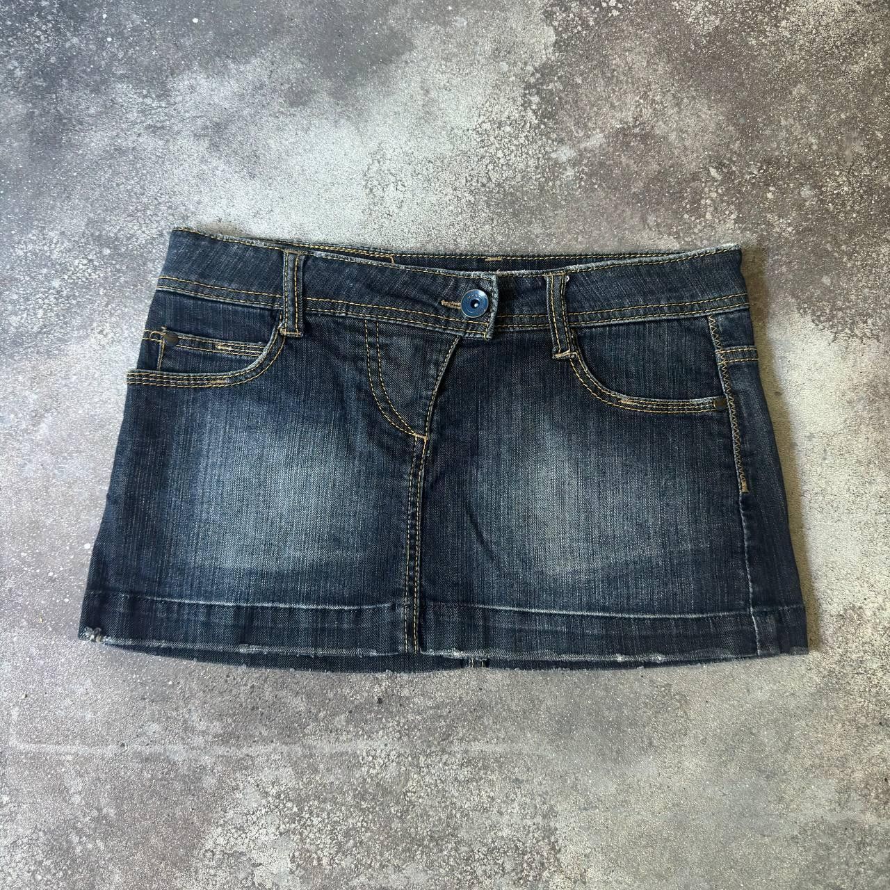 20471120 × Hysteric Glamour × Japanese Brand Y2K Super Sexy Washed Denim Asymmetric Mini Skirt Size 30" / US 8 / IT 44 - 1 Thumbnail