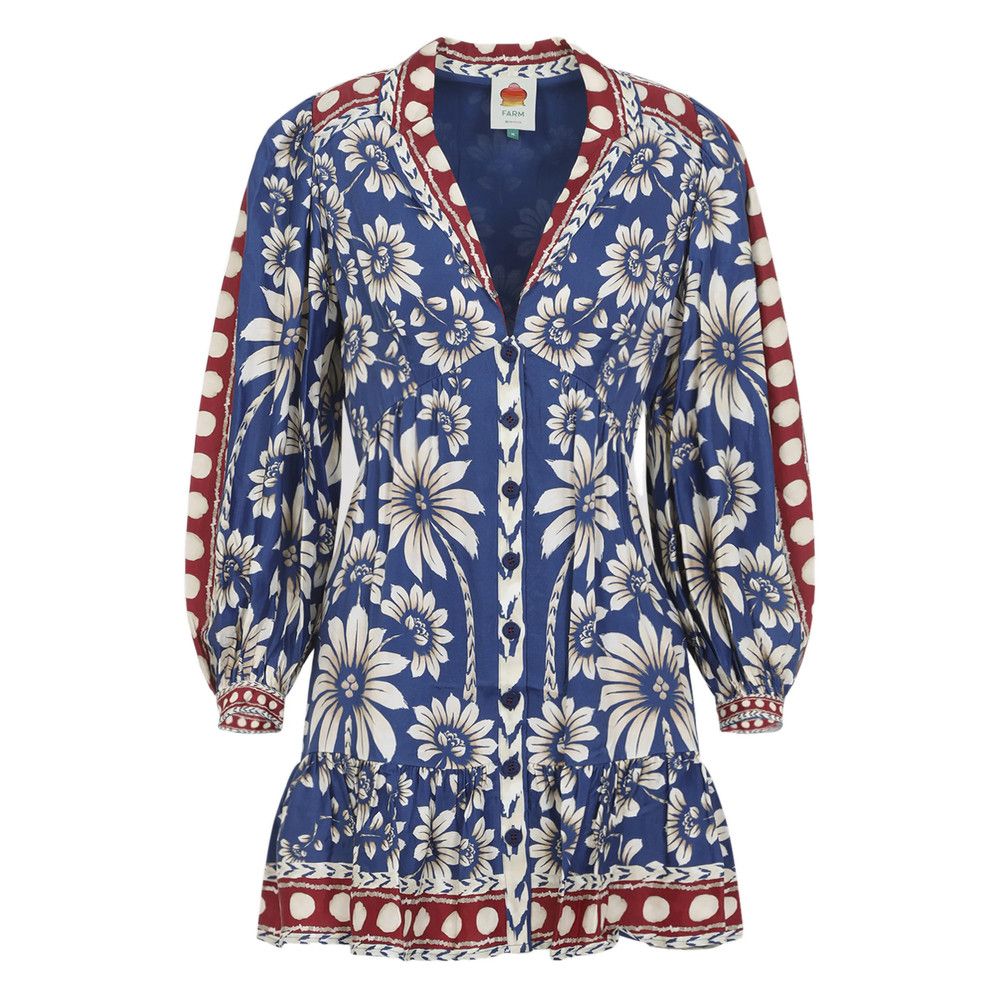 Farm Rio Farm Rio BLUE Dresses - Day Dresses Size M / US 6-8 / IT 42-44 - 1 Thumbnail