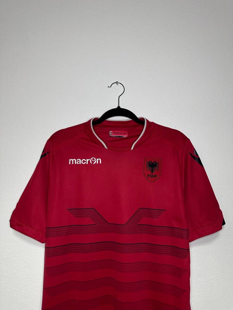 Macron Macron Albania FSHF Football Jersey Red XL Soccer Shirt Size US XL / EU 56 / 4 - 2 Thumbnail