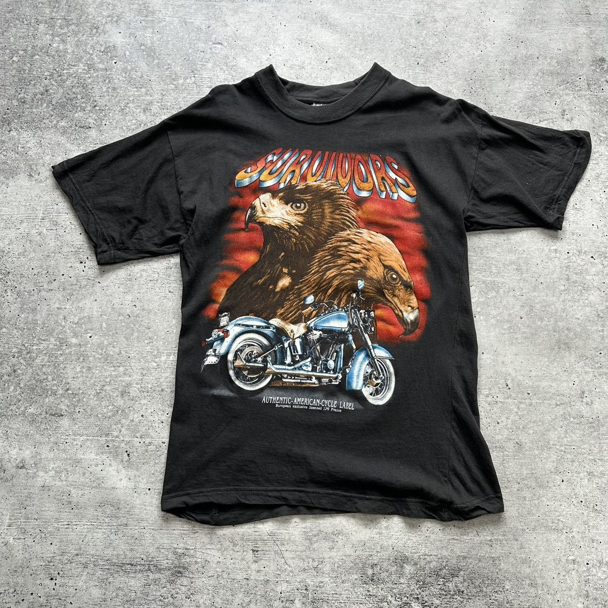 Vintage Vintage Survivors Motorcycle Eagle T-shirt Black Men’s Sz M Size US M / EU 48-50 / 2 - 1 Thumbnail