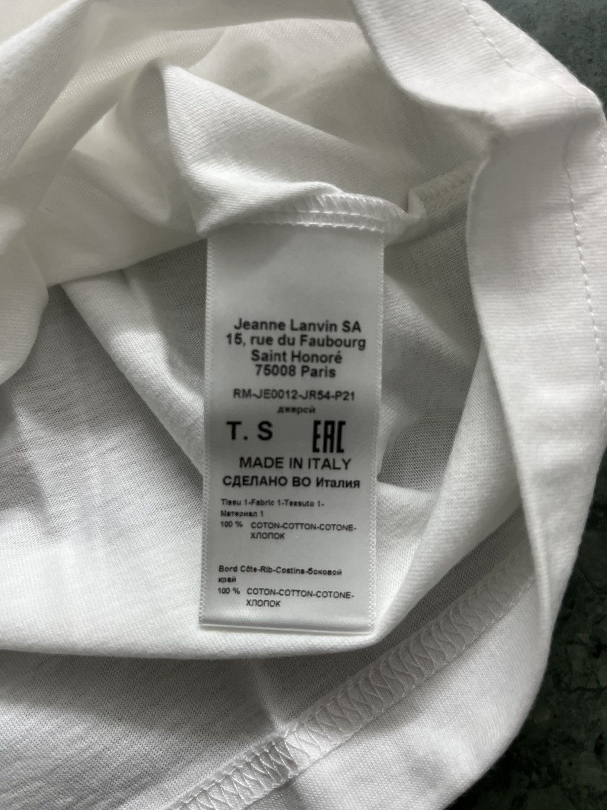 Lanvin Lanvin big embroidered logo tshirt Size US S / EU 44-46 / 1 - 6 Thumbnail