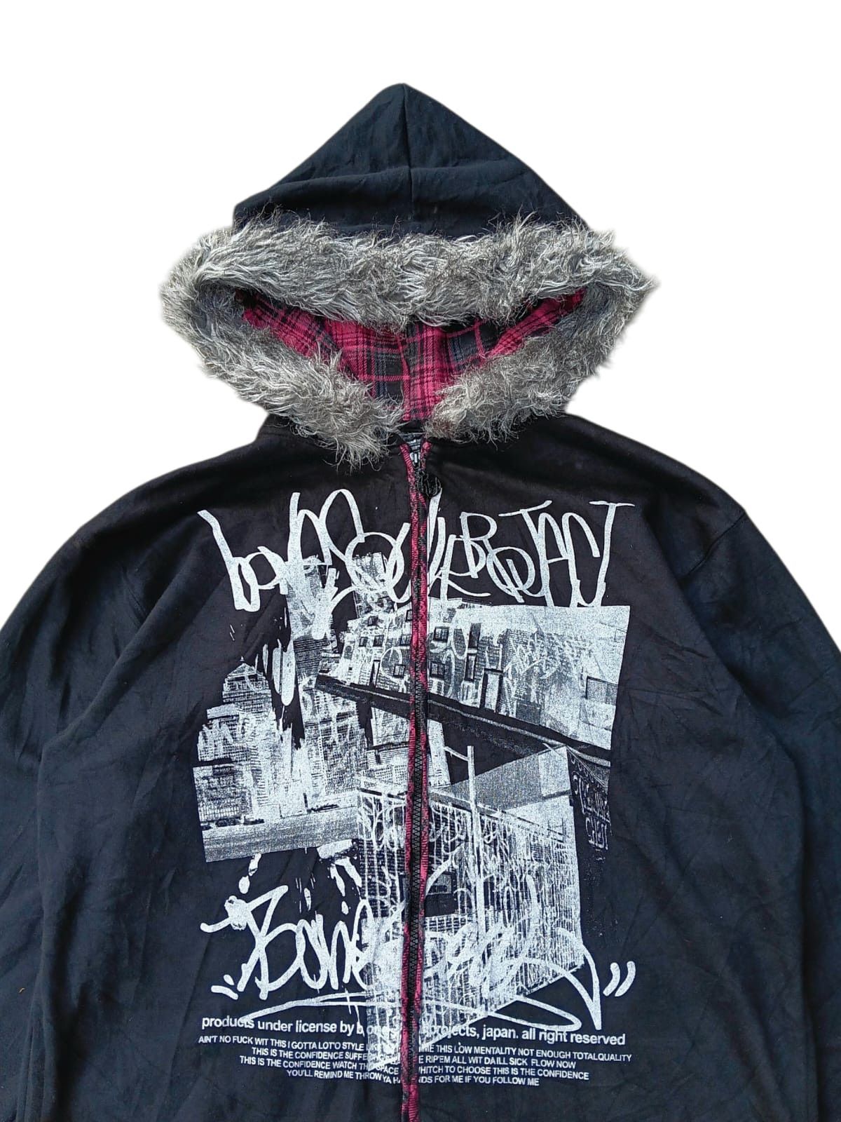 Japanese Brand B-one soul fur hoodie L.G.B & ifsixwasnine style Size US XL / EU 56 / 4 - 2 Thumbnail