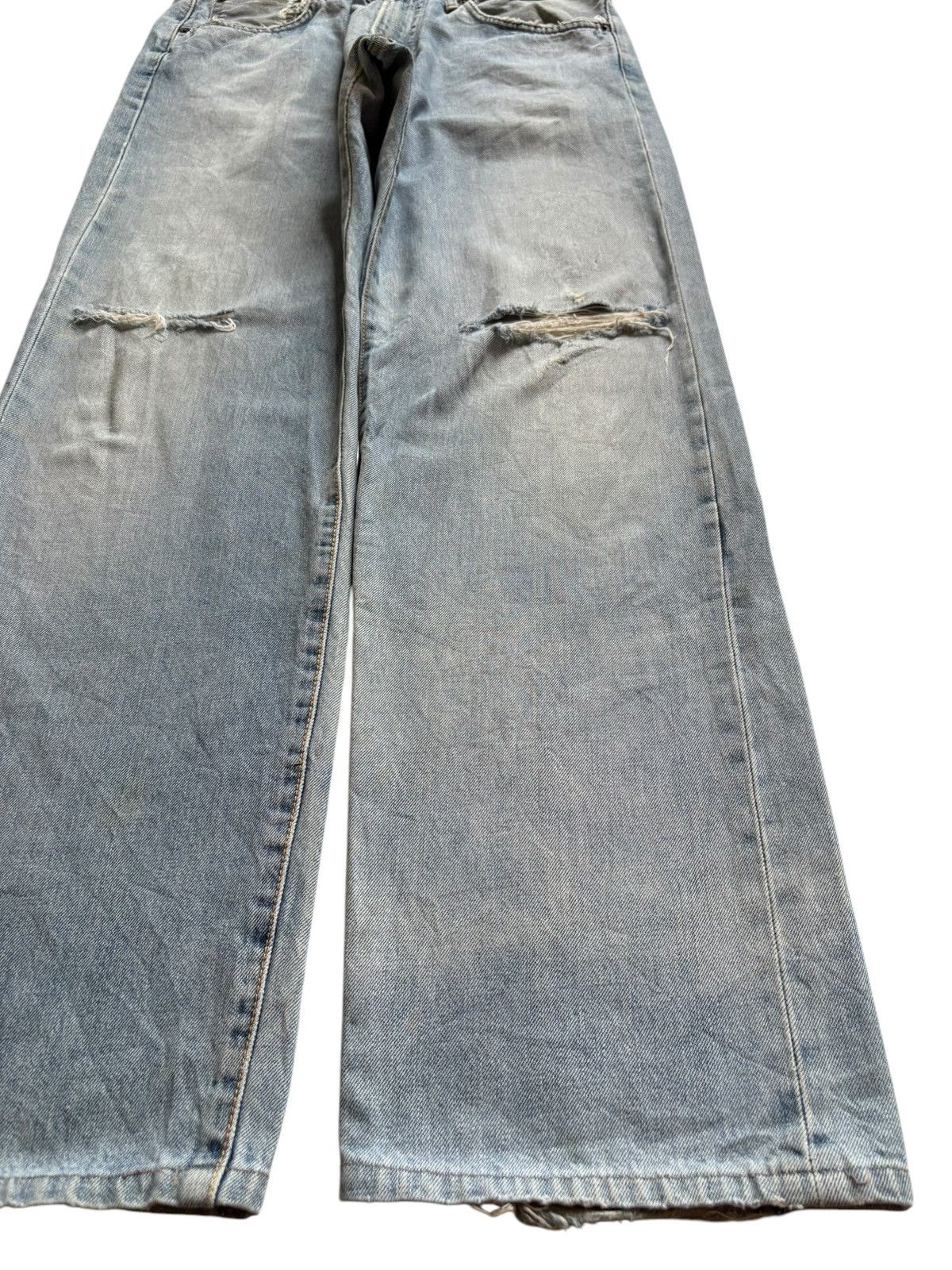 Edwin × Japanese Brand Vintage Edwin 505 X Selvedge Faded Wash Rip Baggy Jeans Size US 32 / EU 48 - 8 Thumbnail