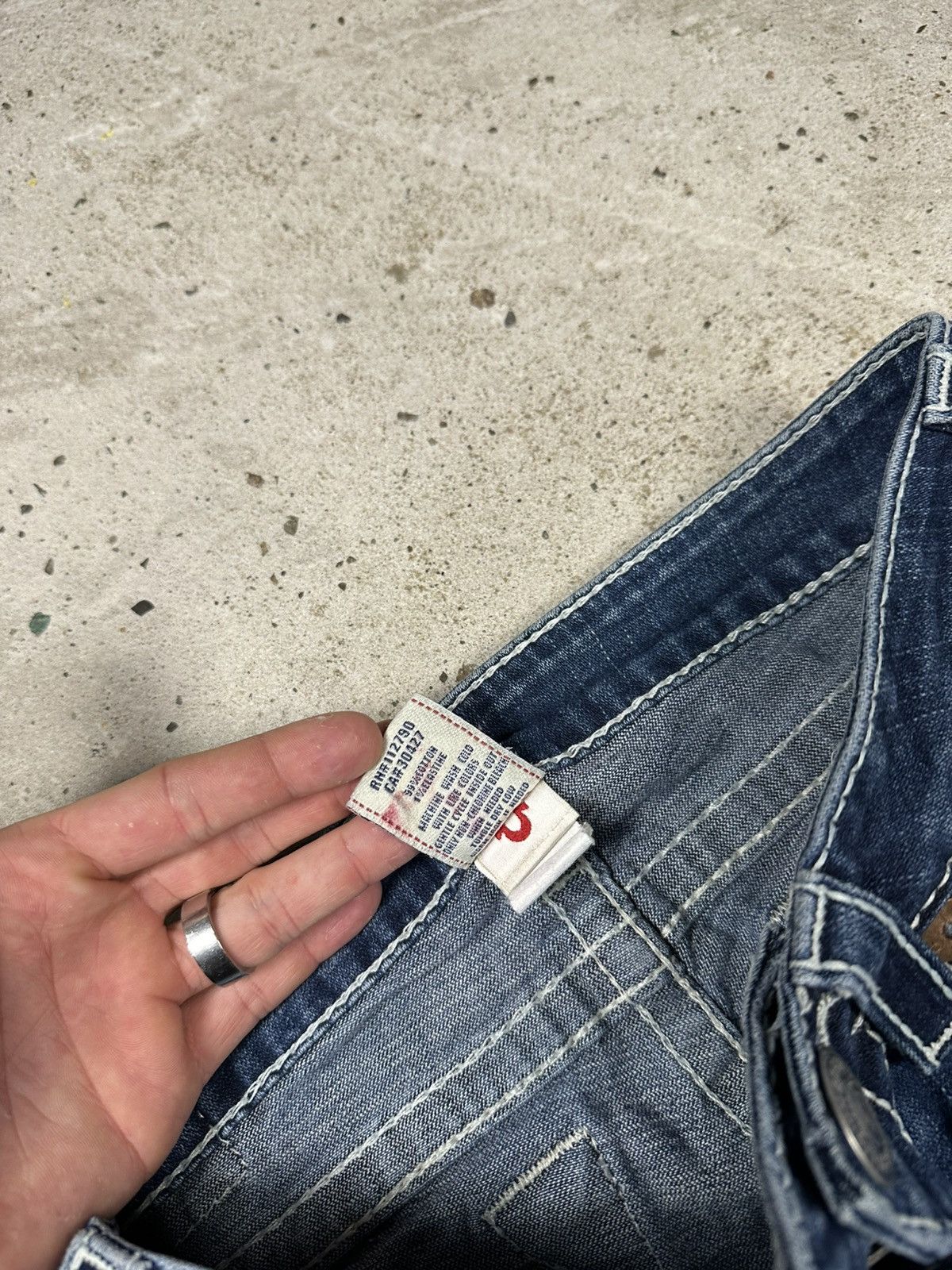 True Religion × Vintage Vintage Y2K True Religion Bobby Big T Flare Denim Pants Jean Size US 27 - 10 Thumbnail