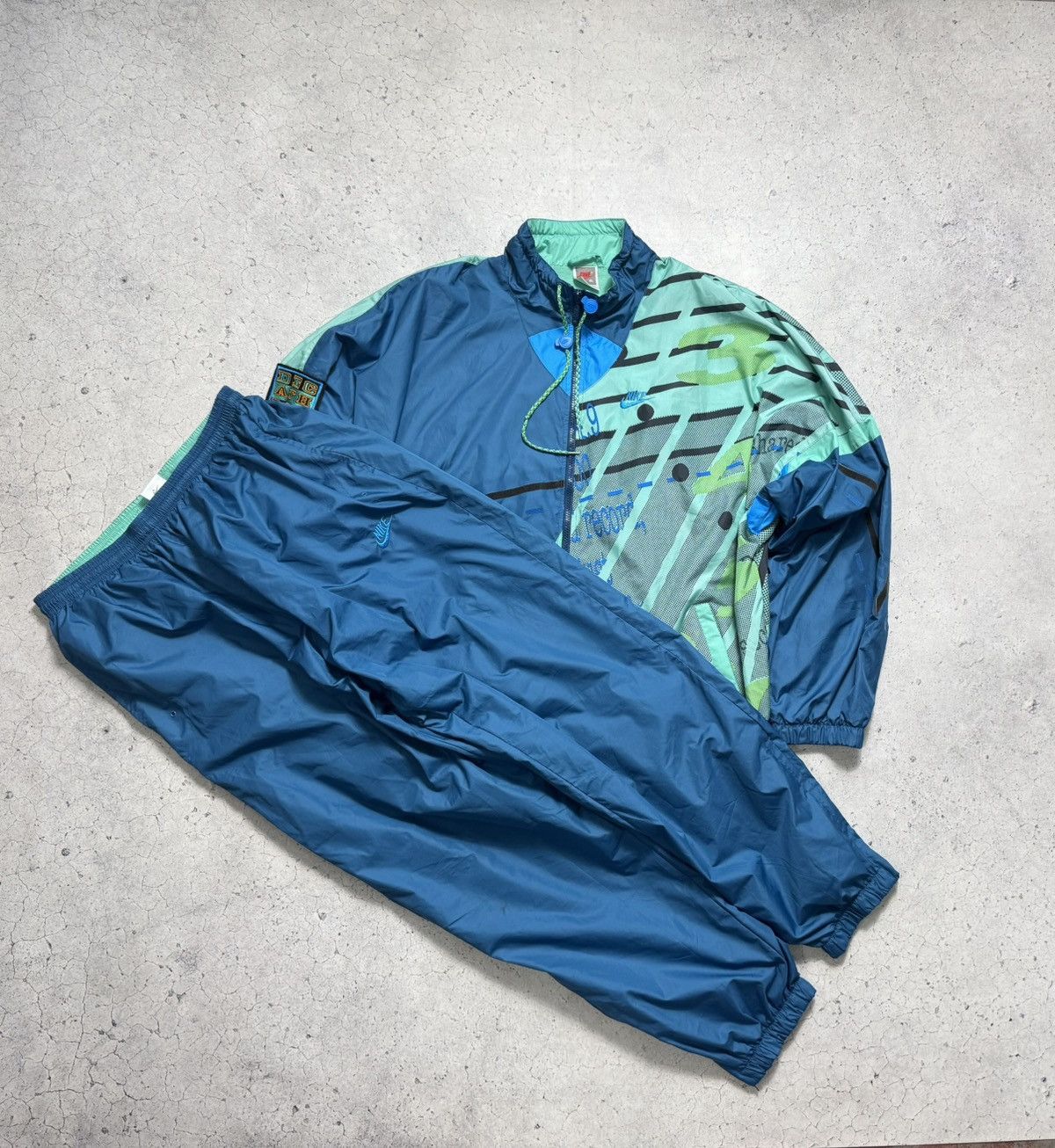 Nike Nike Nylon Vintage Track Suit Jacket And Pants 80’s 90’s Y2K Size US XL / EU 56 / 4 - 1 Thumbnail