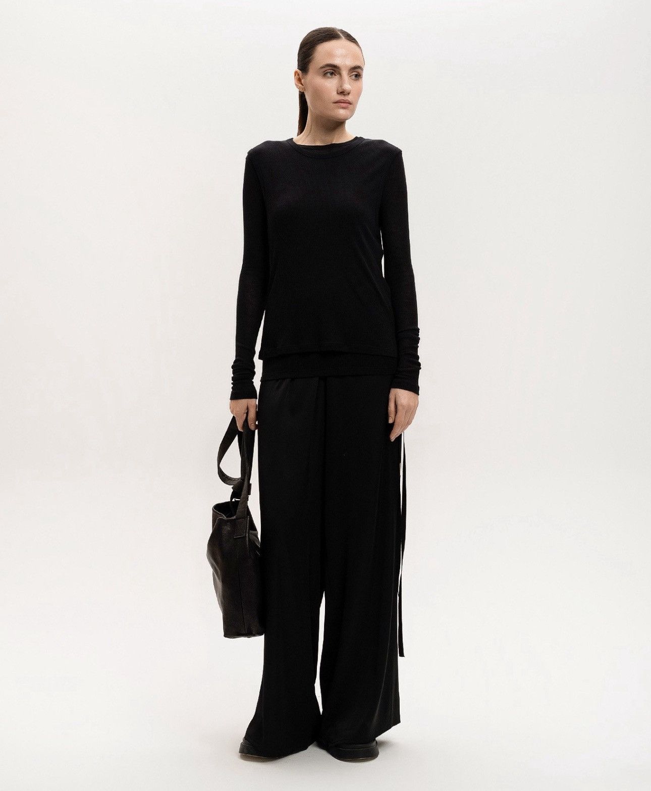 Ann Demeulemeester Last Ann Demeulemeester Ribbed Black Top Size M / US 6-8 / IT 42-44 - 5 Thumbnail