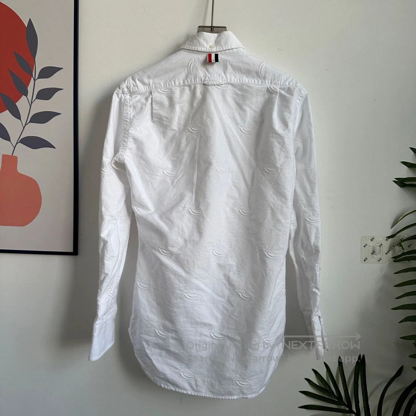 Thom Browne Thom Browne White Embroidered Shirt Jacket. Size US M / EU 48-50 / 2 - 2 Thumbnail