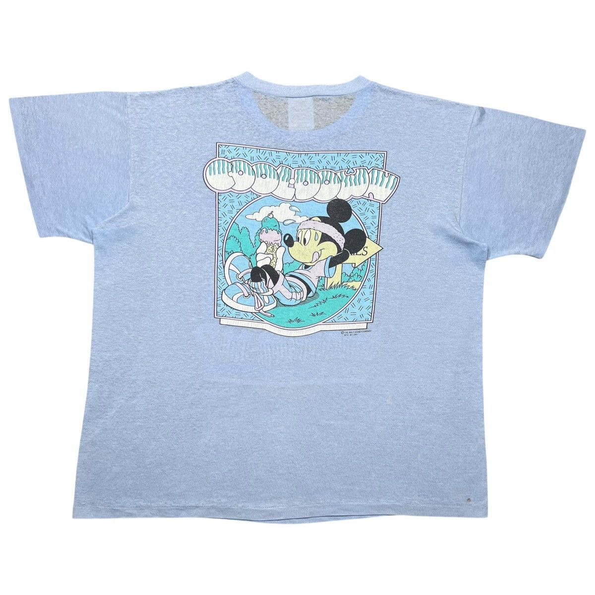 Disney 1990s Disney Mickey Mouse Running Warm Up Cool Down T-Shirt Size US XL / EU 56 / 4 - 2 Thumbnail