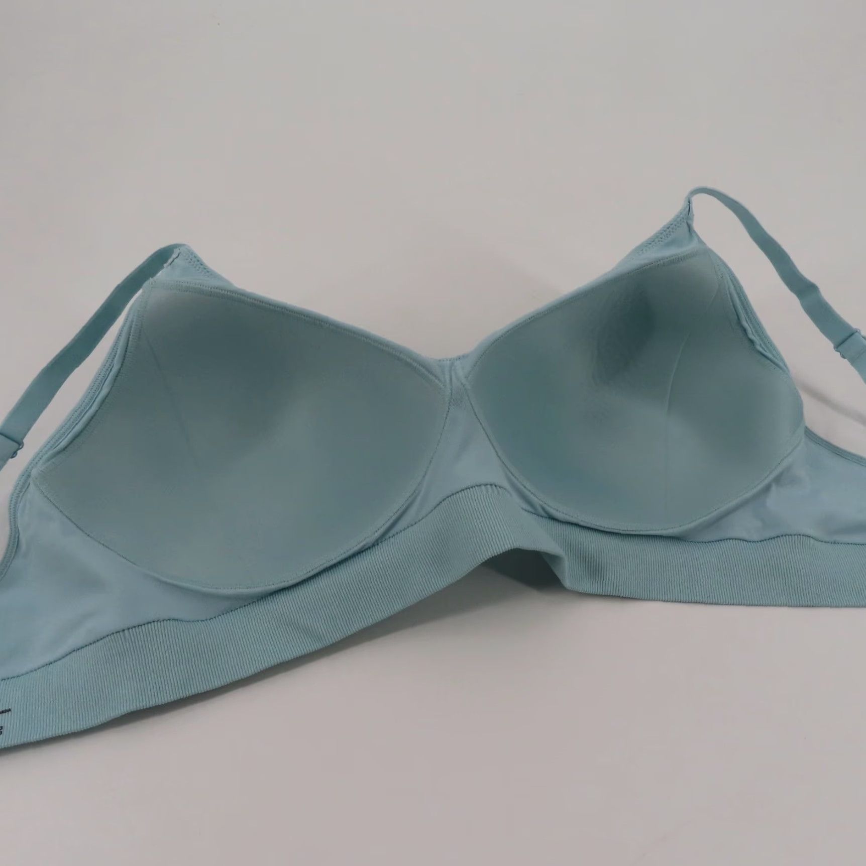 Vintage Maidenform Bralette XL Wireless Stretch Rib Solid Blue DM2303 Bra Womens Size ONE SIZE - 7 Thumbnail