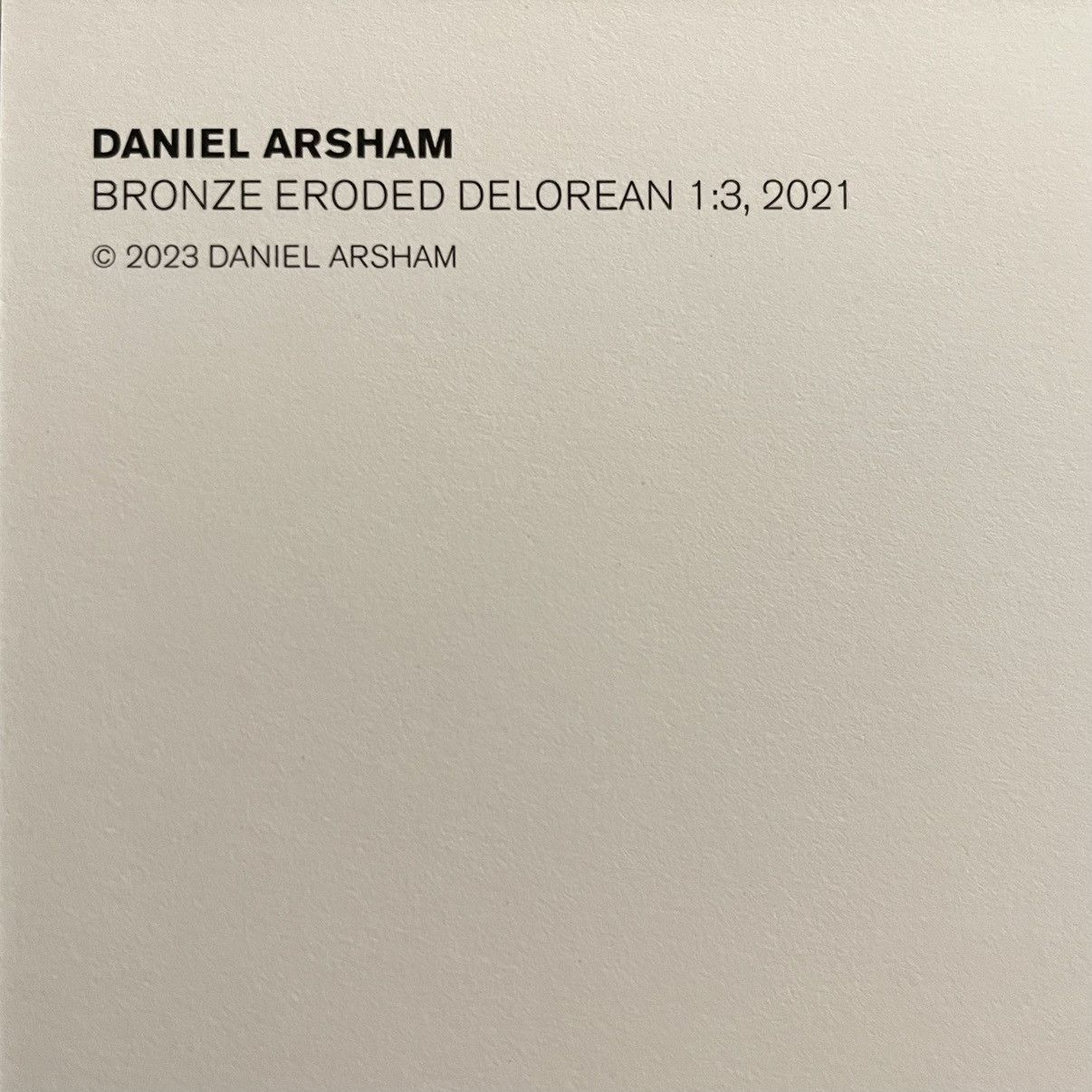 Daniel Arsham Daniel Arsham Bronze Eroded Delorean Poster Size ONE SIZE - 2 Thumbnail