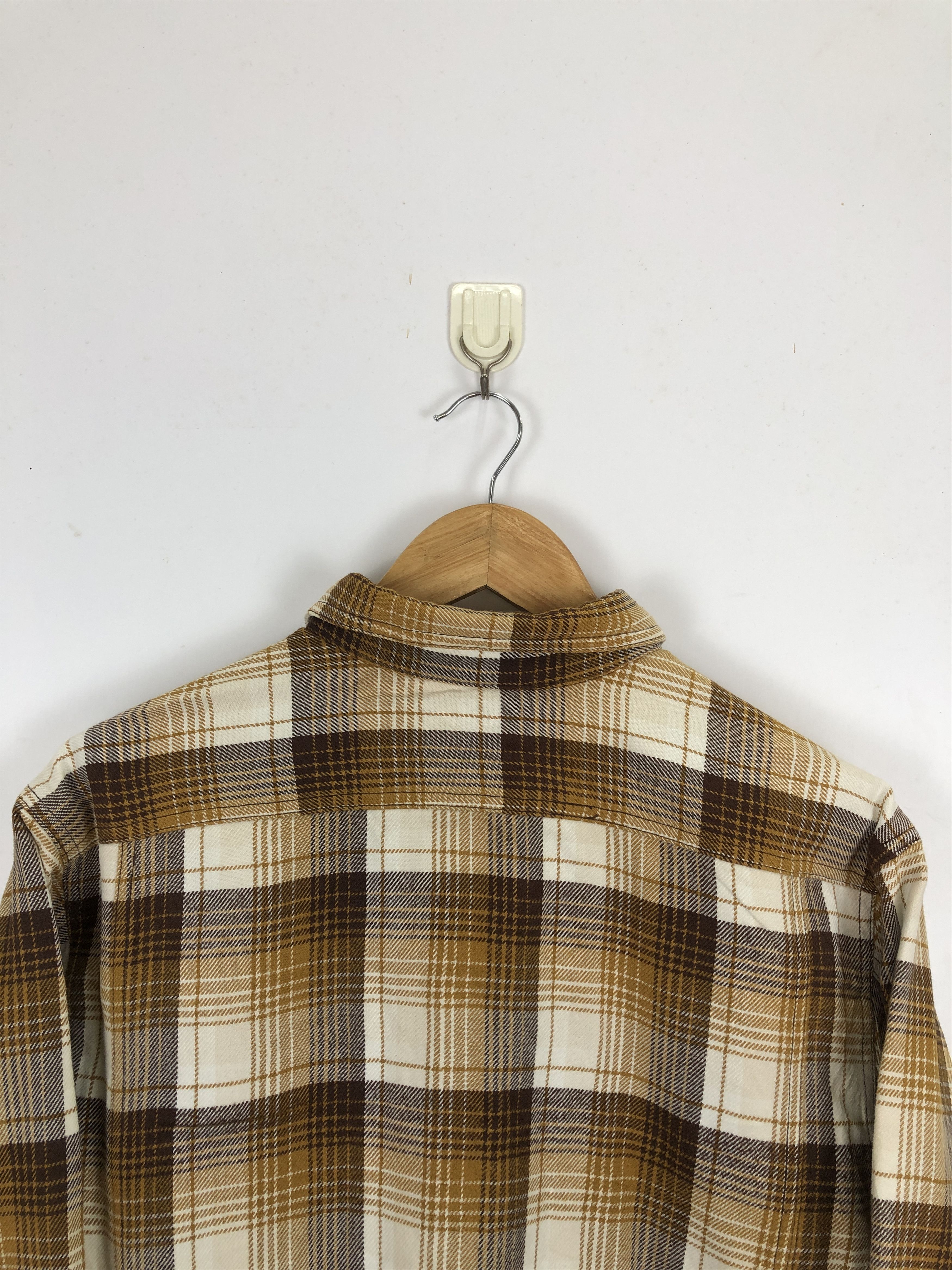 Japanese Brand × Vintage Vintage 80s Japanese Brand Shadow Plaid Flannel Jacket J1694 Size US L / EU 52-54 / 3 - 4 Thumbnail