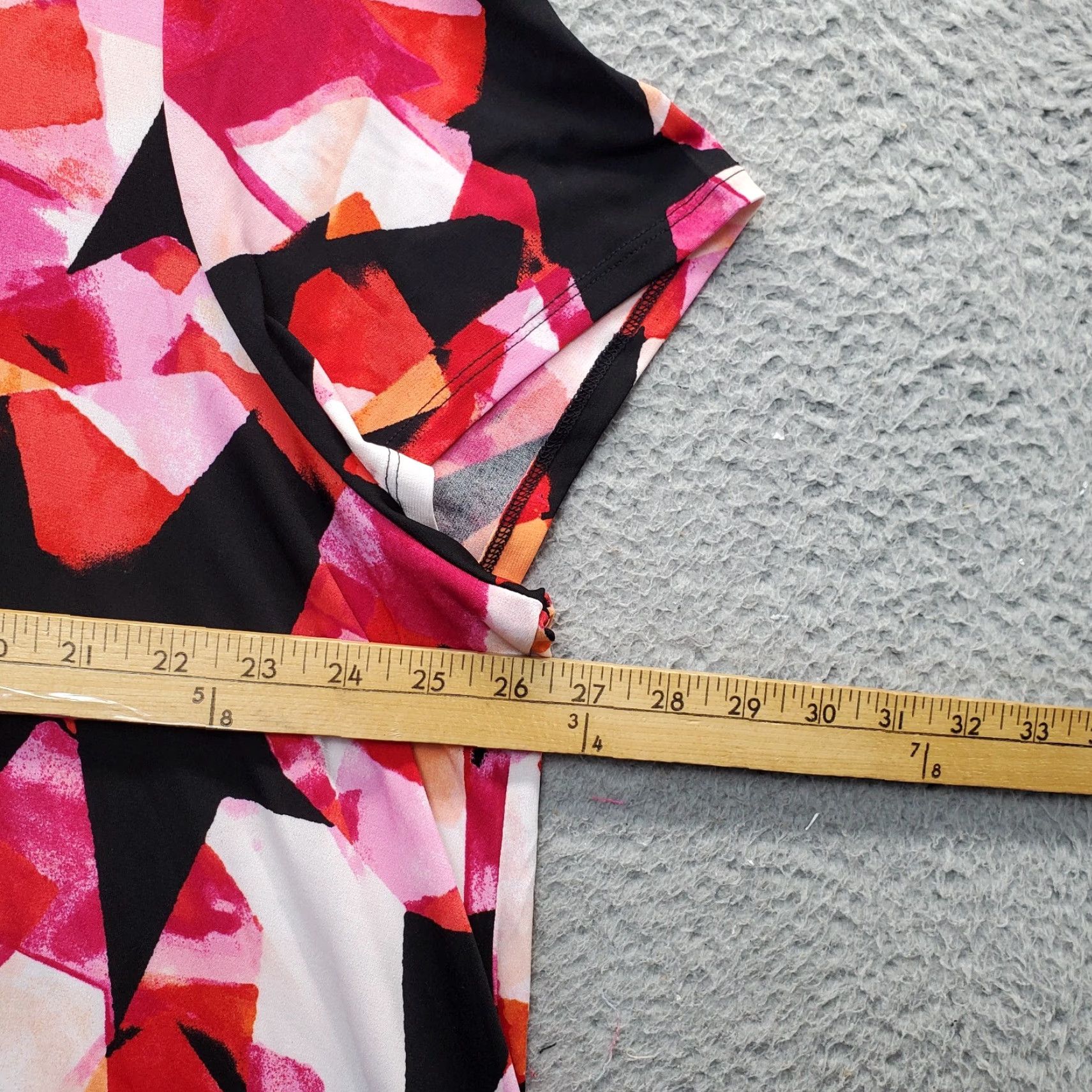 Avenue Avenue Blouse Women 26 Multicolor Abstract Print Stretch Asymmetrical Hem Shirt Women Size 26 Size 4XL / US 24-26 - 8 Thumbnail