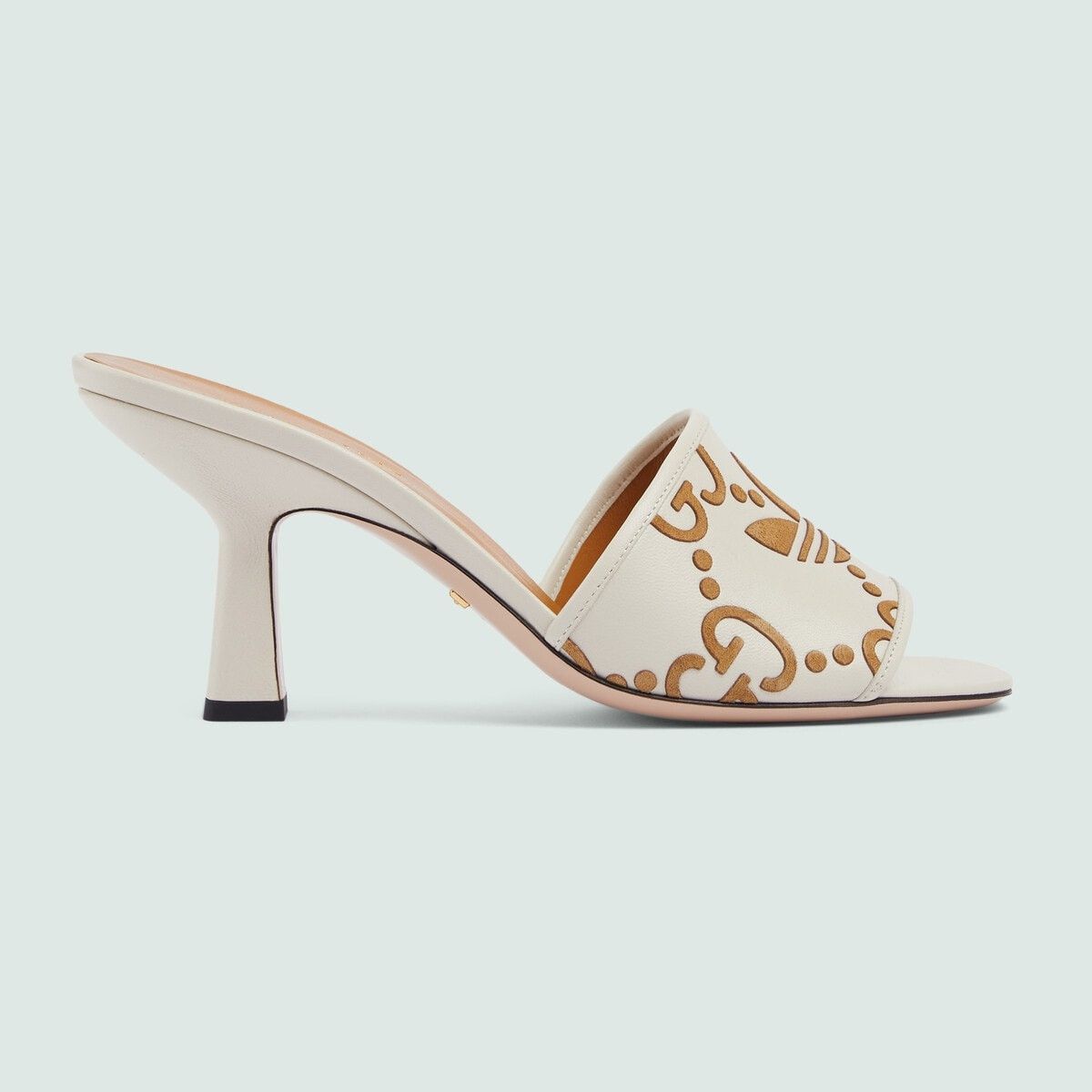 image of X Adidas Heel Shoesed Logo Slide Sandals In White, Women's (Size 7)