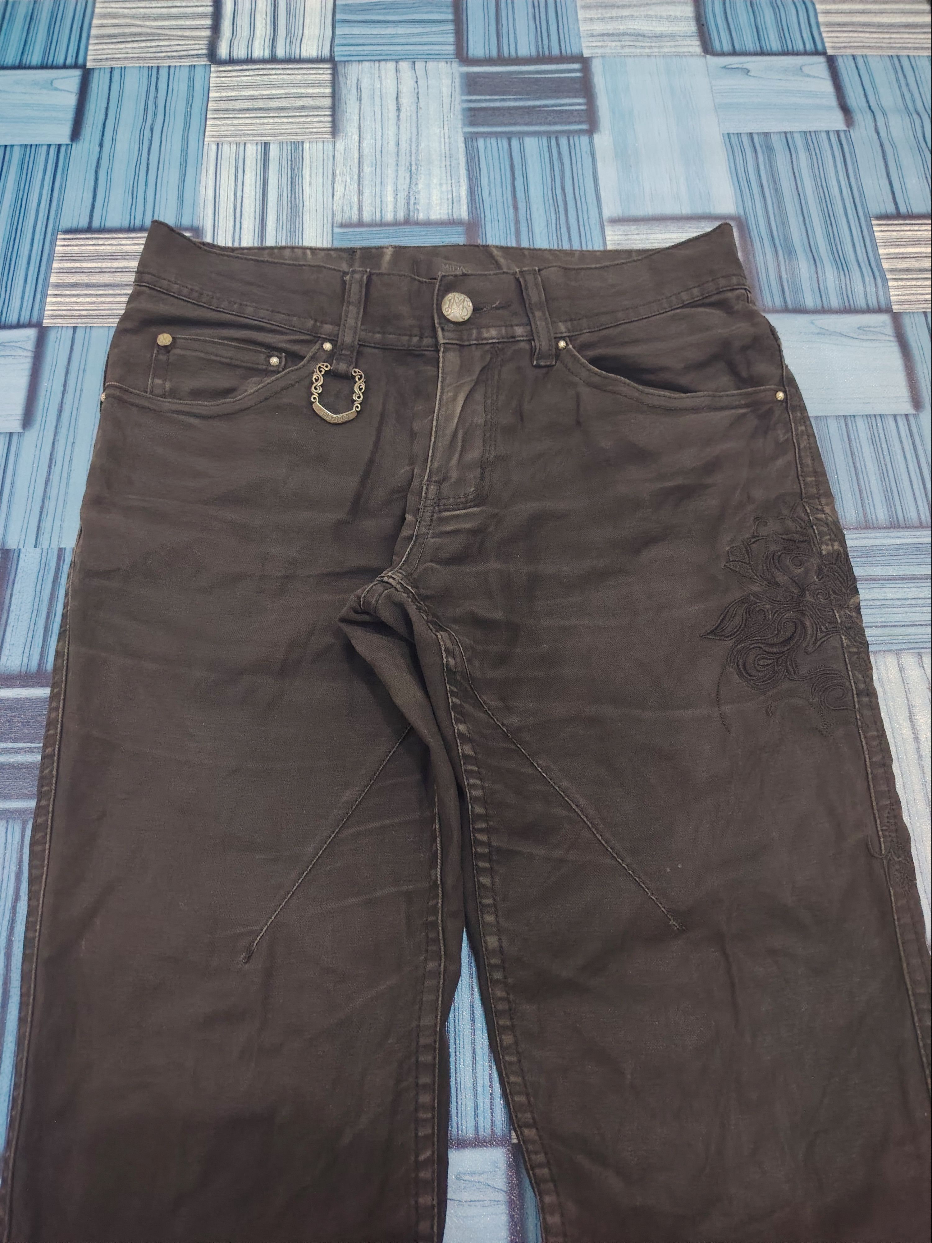 Japanese Brand Midas black pants Size US 29 - 3 Thumbnail