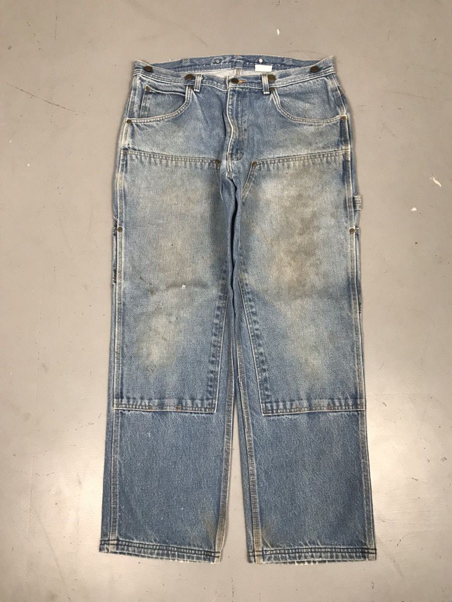 Vintage Vintage key double knee denim Size US 35 - 1 Thumbnail