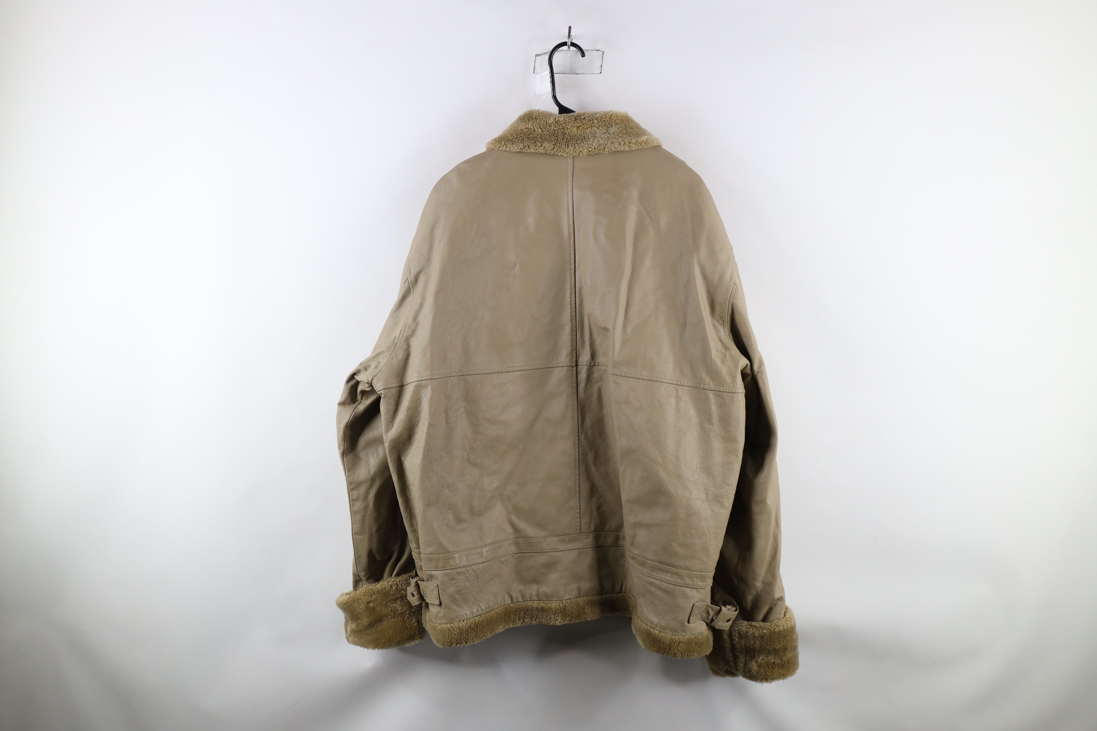 Vintage Vintage 90s Streetwear Leather B-3 Bomber Flight Jacket Size US XXL / EU 58 / 5 - 15 Thumbnail