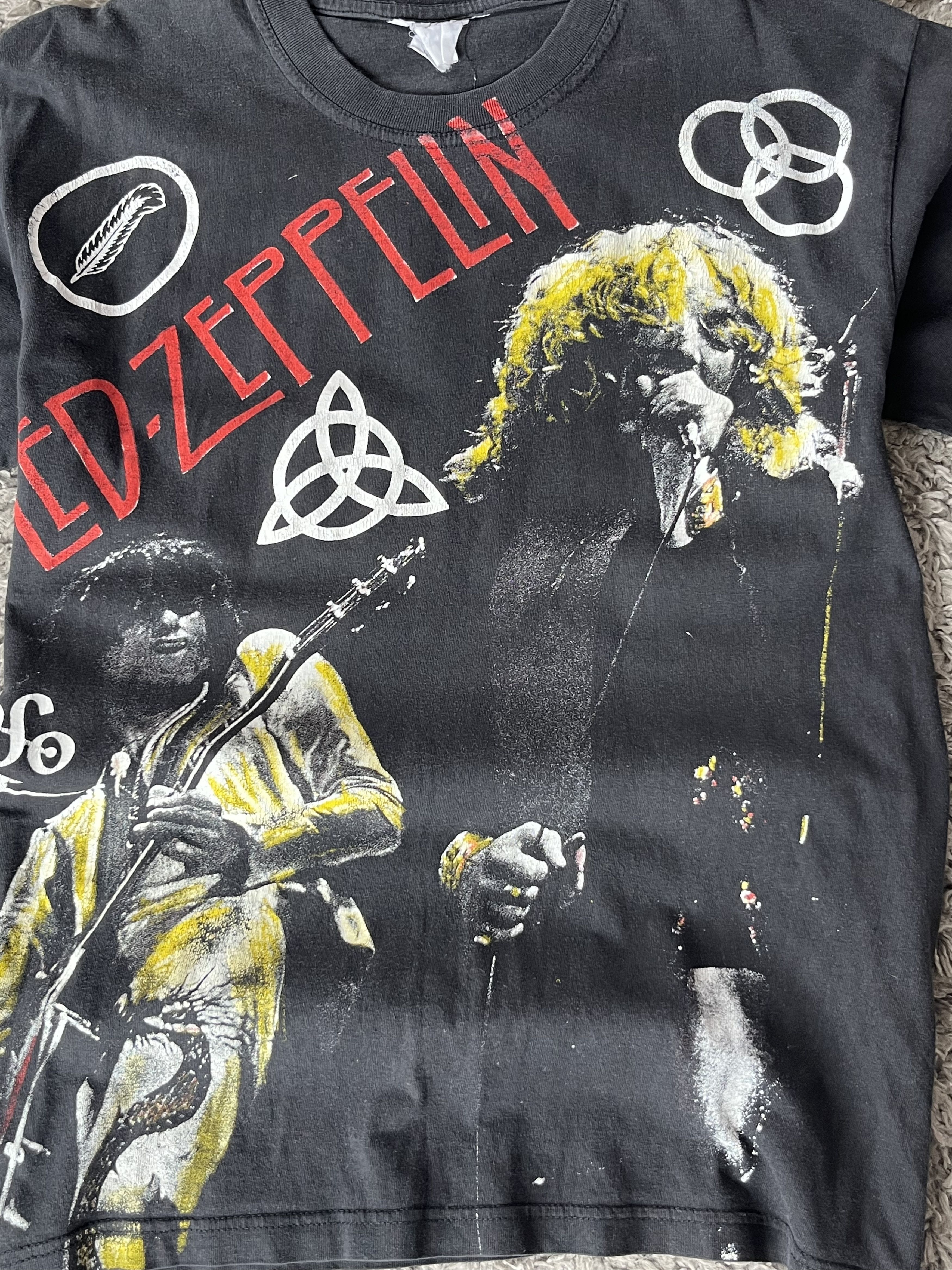 Led Zeppelin Vintage 80s Tee LED ZEPPELIN Zoso BAND TOUR Rare Rock Size US M / EU 48-50 / 2 - 3 Thumbnail
