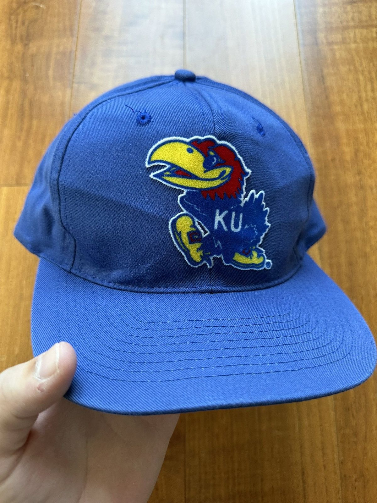 Vintage Vintage 90s Kansas City Jayhawks Plain Logo Snapback Size ONE SIZE - 2 Thumbnail