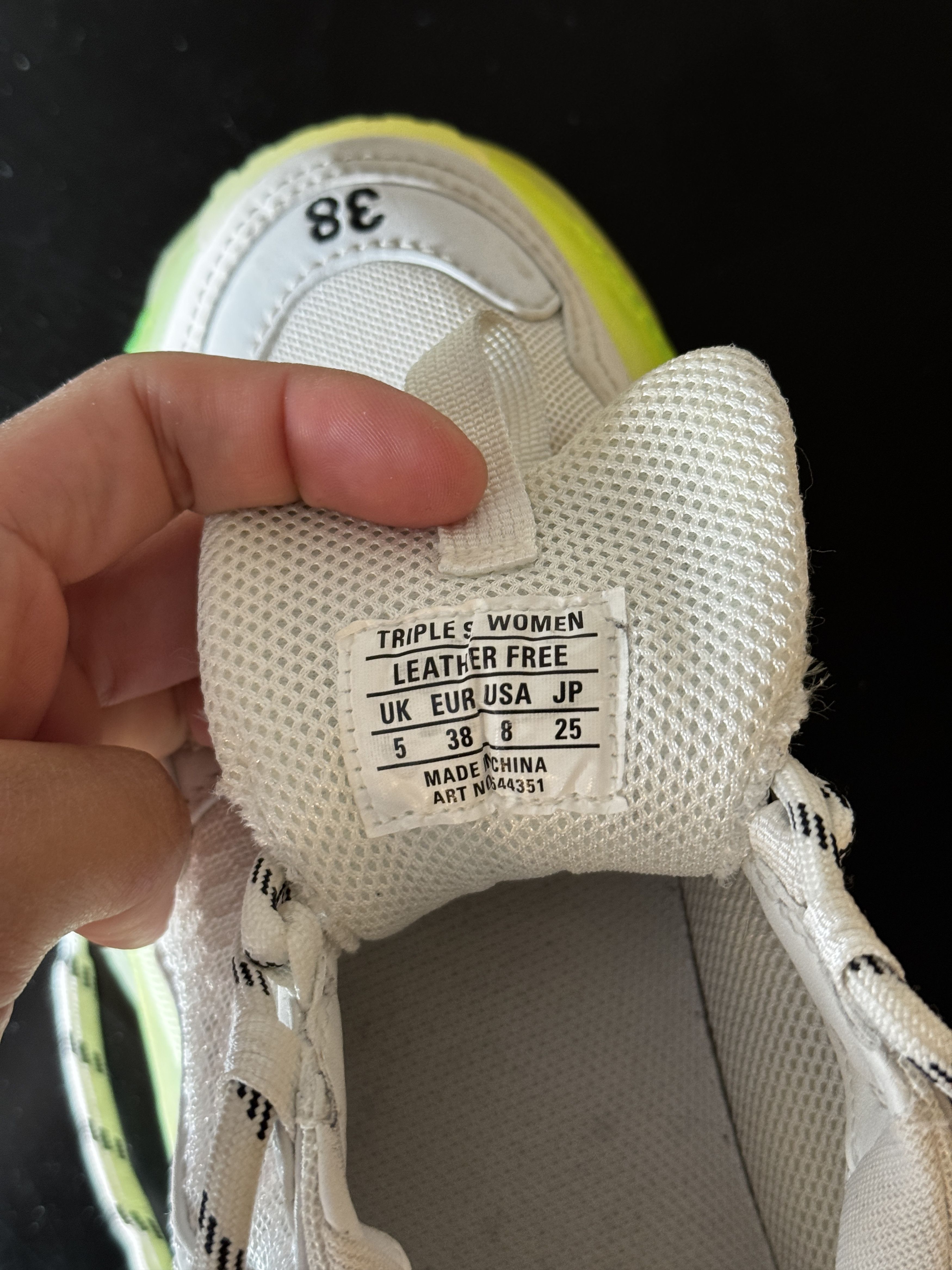 Balenciaga Balenciaga Triple S Clear Sole White / Fluo Yellow Size US 8 / IT 38 - 7 Thumbnail