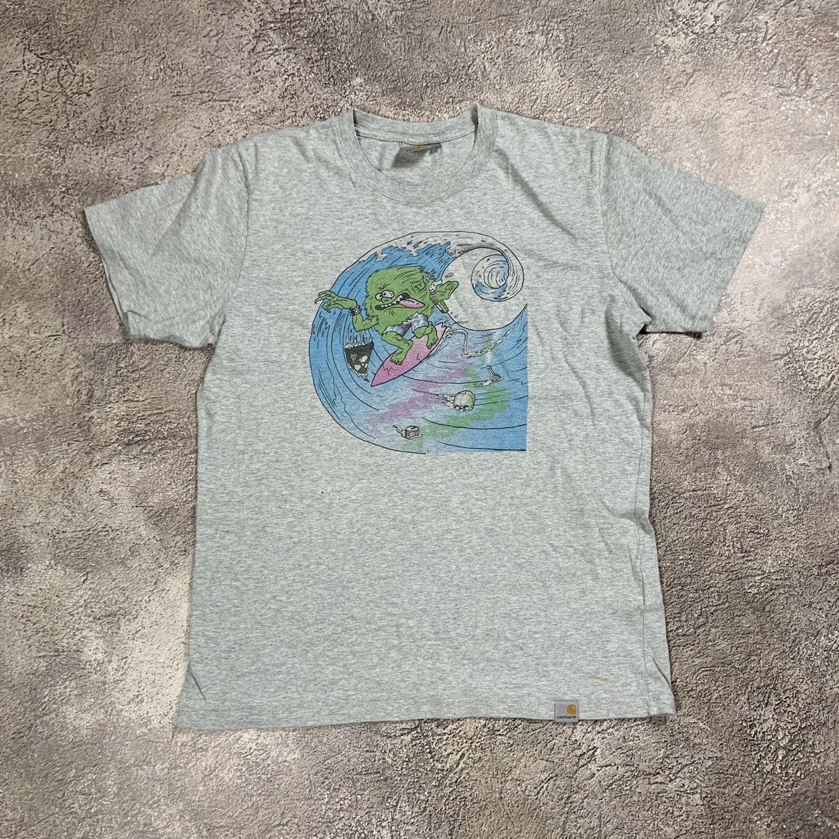 Vintage Vintage Y2K Graphic Tee Sun Faded Monster Streetwear Baggy M Size US M / EU 48-50 / 2 - 1 Thumbnail