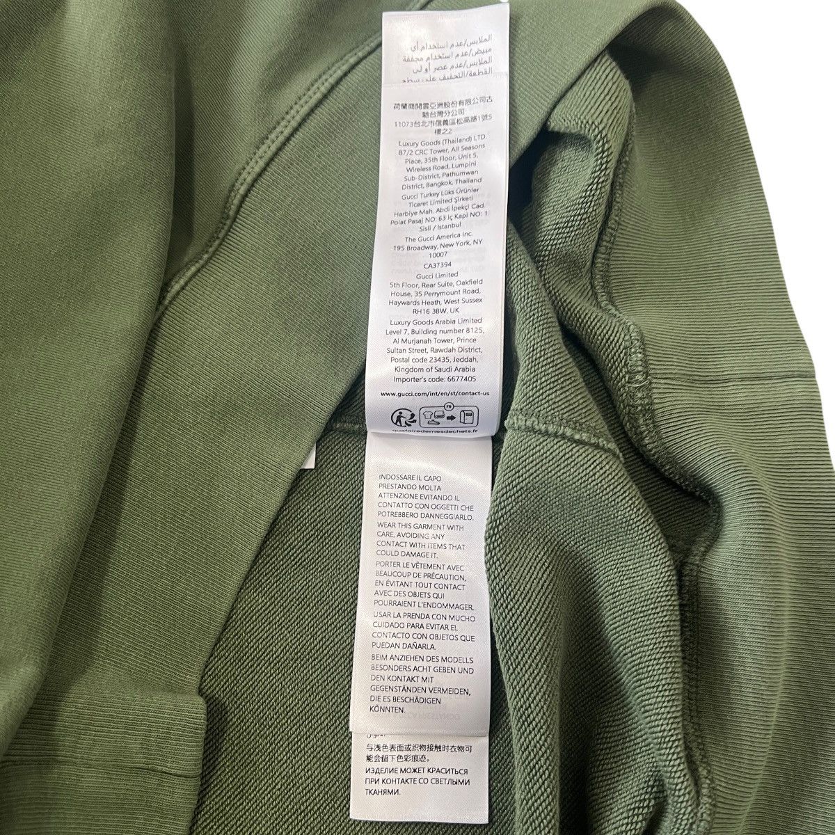 Gucci GUCCI 2025 Logo Embroidery Green Oversized Hoodie Size US XS / EU 42 / 0 - 7 Thumbnail