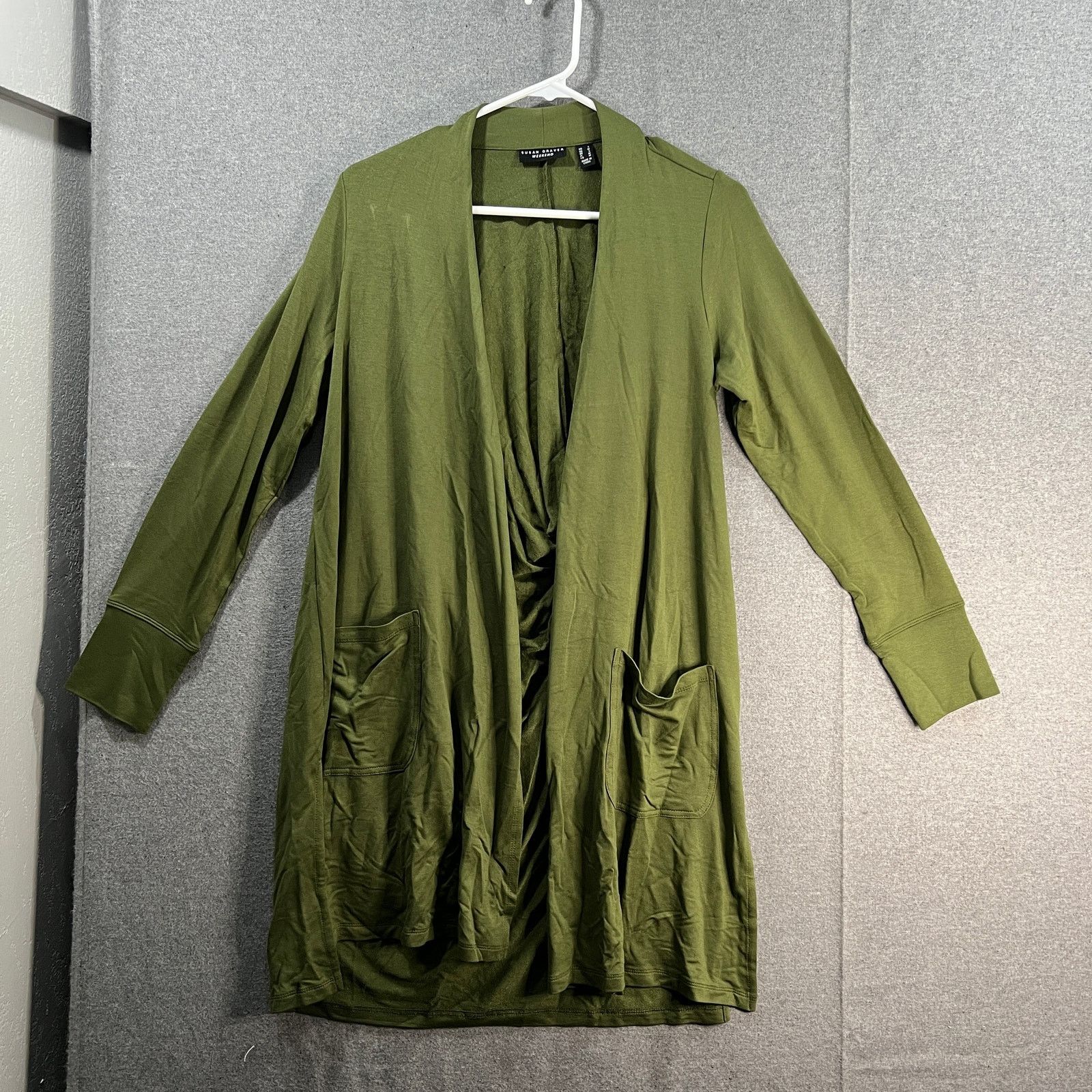 Other Susan Graver Weekend Regular Jersey Knit Draped Back Kale Size S / US 4 / IT 40 - 1 Thumbnail