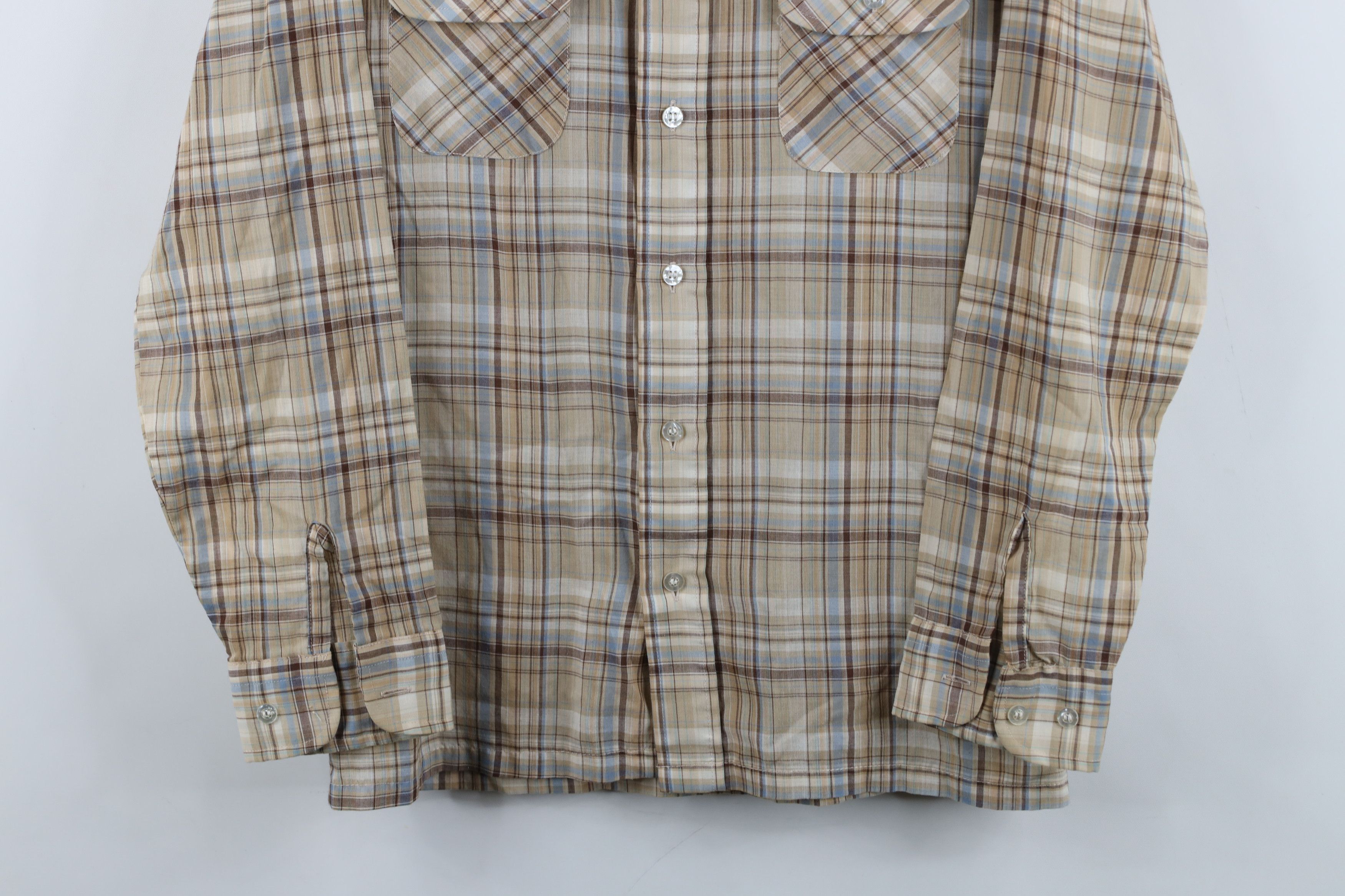 Levi's Vintage 70s Levis Wildfire Button Shirt Earth Tone Plaid Size US S / EU 44-46 / 1 - 3 Thumbnail