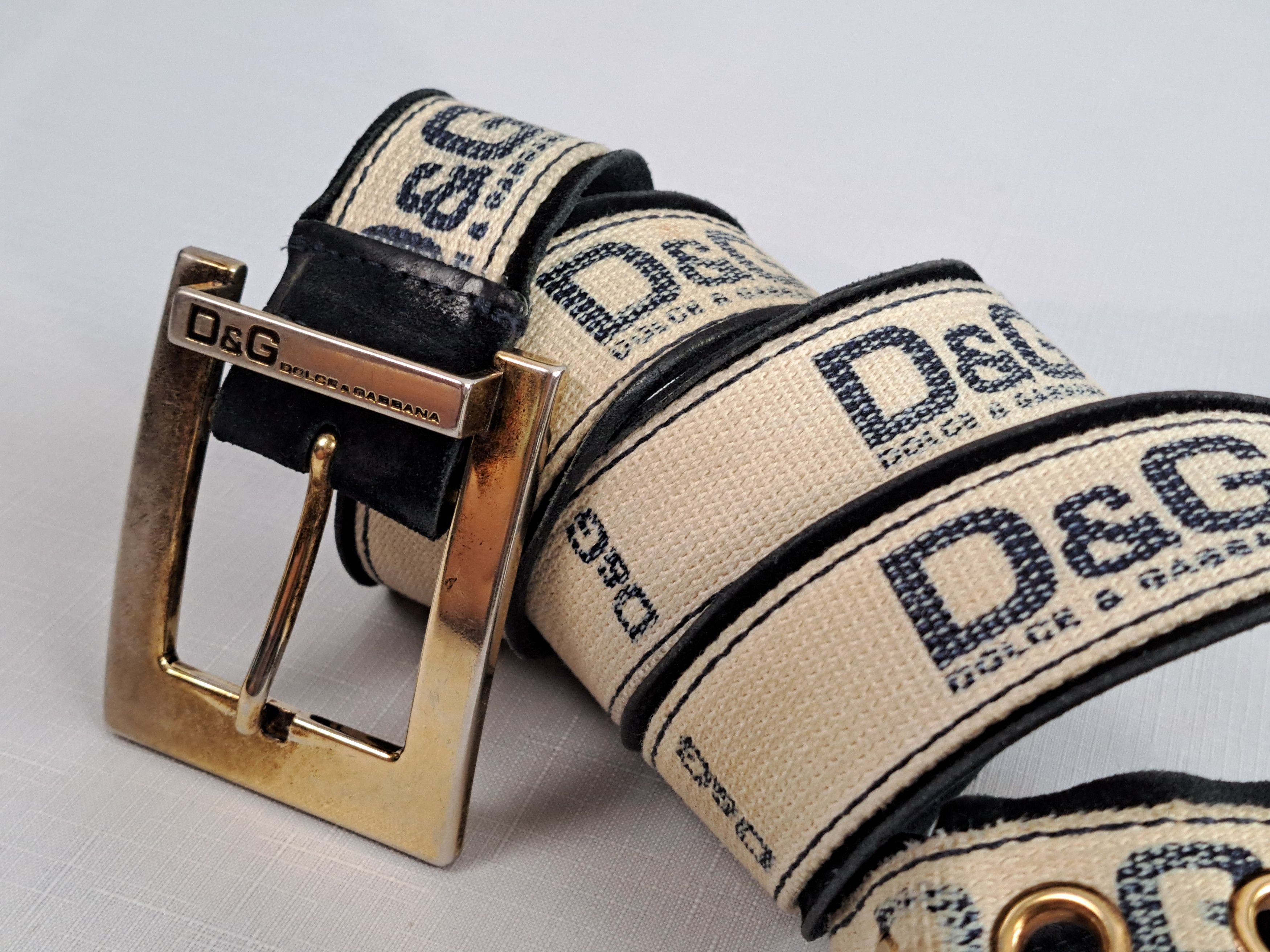 Dolce & Gabbana × Vintage Vintage Dolce&Gabbana textile/leather belt. Size 110 Size ONE SIZE - 4 Thumbnail