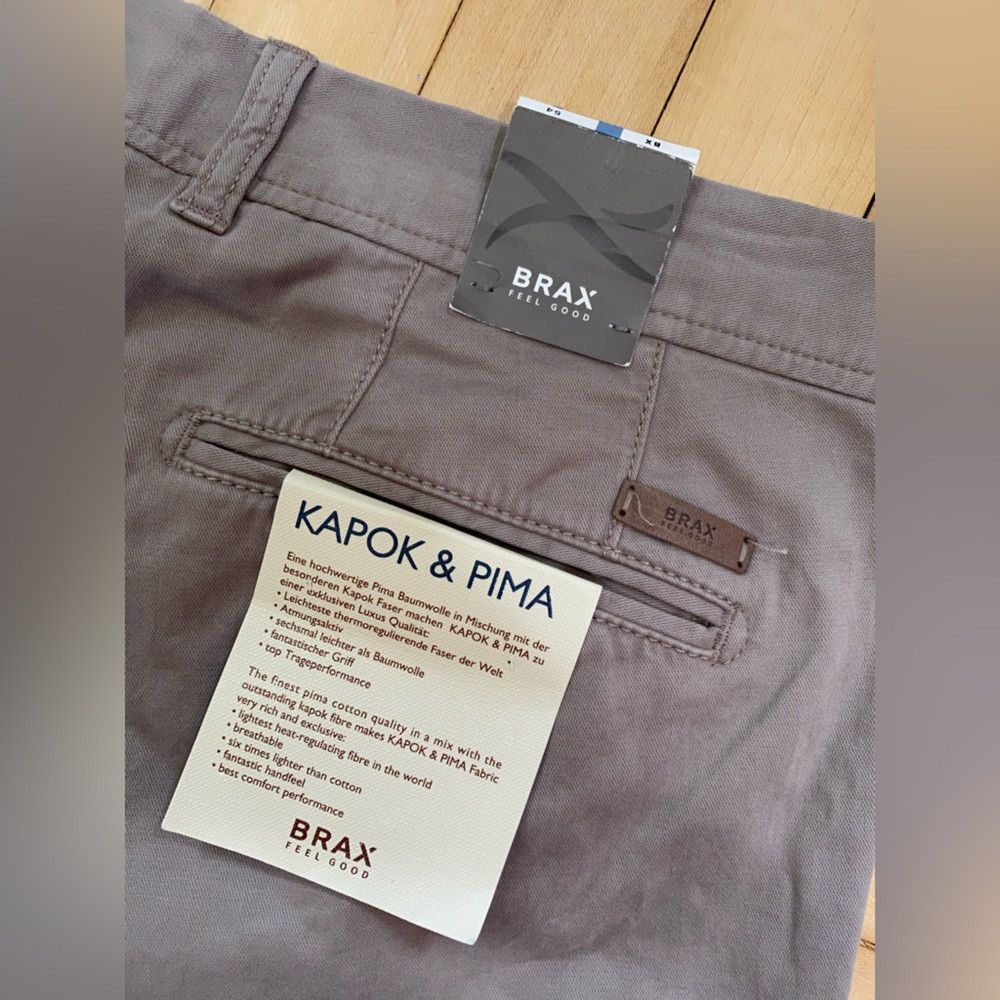 BRAX Brax Feel Good Kapok & Pima Beige Chino Pants Men’s Cotton Size US 38 / EU 54 - 7 Thumbnail