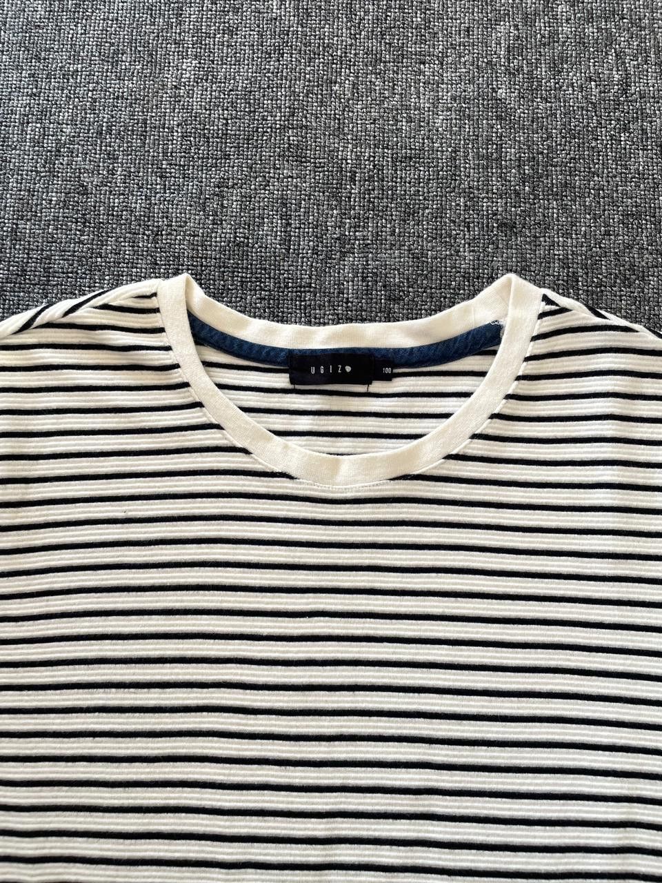 Vintage UGIZ Vintage 2016 Breton Striped Ribbed Long Sleeve Tee Size US M / EU 48-50 / 2 - 2 Thumbnail
