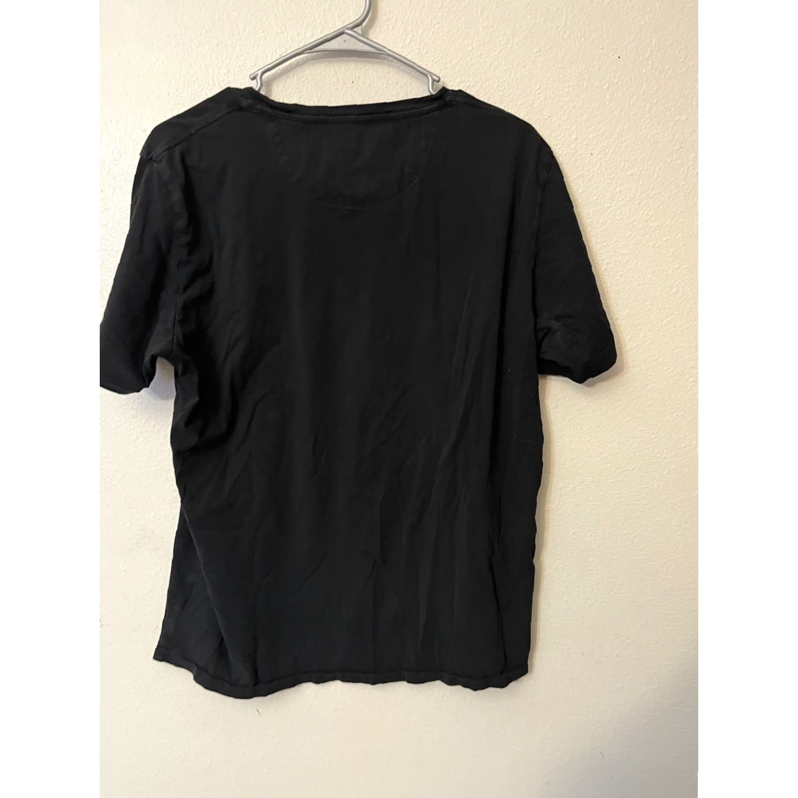 Paco Rabanne Paco Rabanne Shirt Mens L Black Solid Casual Designer Short Sleeve Shirt Mens Size US L / EU 52-54 / 3 - 2 Thumbnail