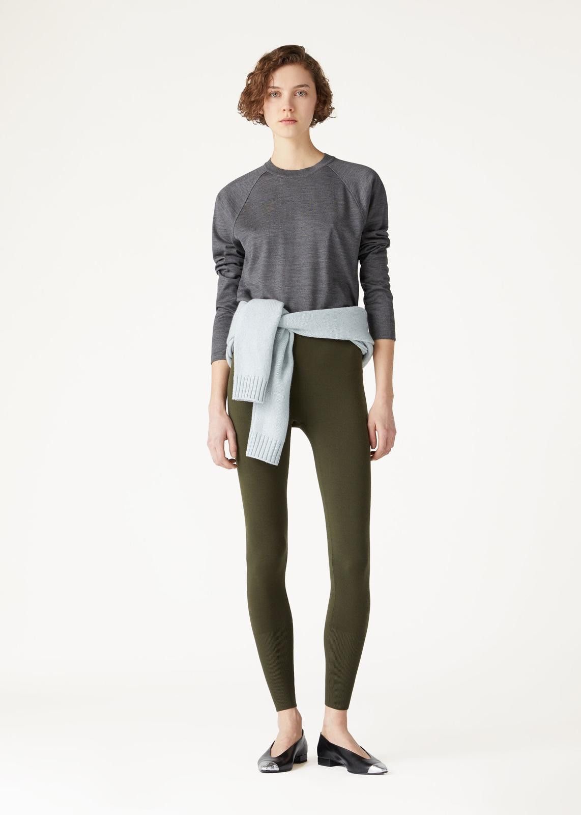 Loro Piana o1srvl11e0125 FAN3819 Dream Wool Leggings in Green Size 28" / US 6 / IT 42 - 2 Thumbnail