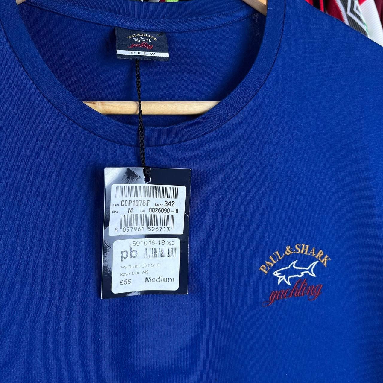Designer × Paul & Shark NWT Paul & Shark Yachting Crew Blue T Shirt Size US M / EU 48-50 / 2 - 5 Thumbnail