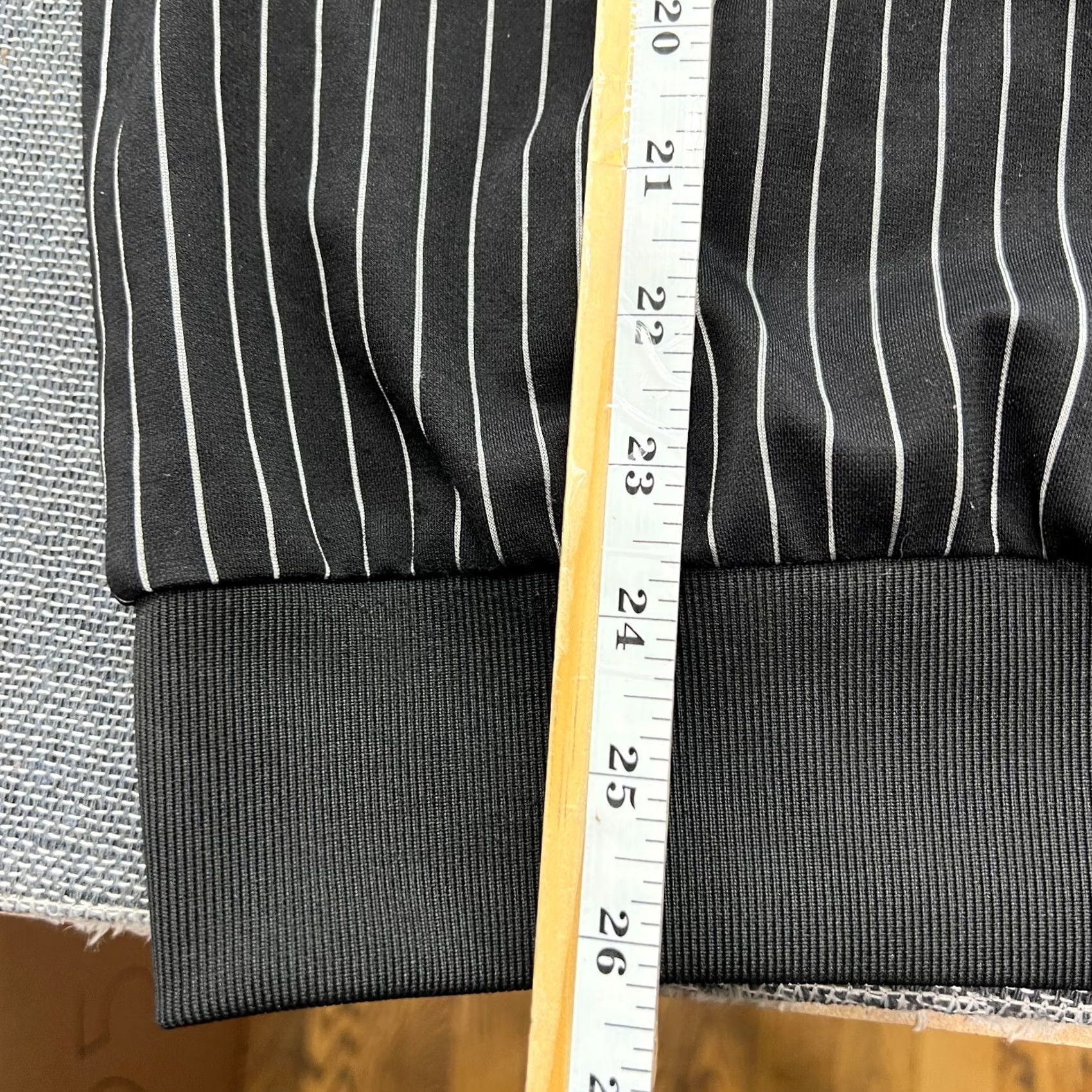 Vintage Drole de Monsieur Mens Bomber Jacket XS Black Striped Jacket Front Zip Size US XS / EU 42 / 0 - 5 Thumbnail