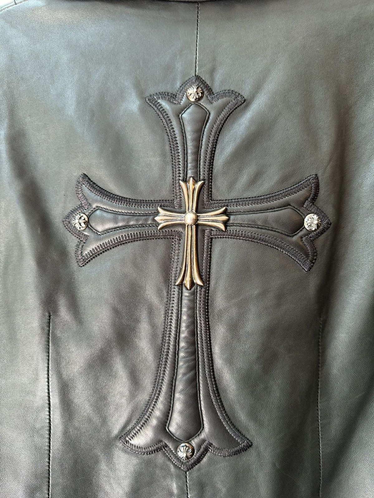 Chrome Hearts Chrome Hearts Insane Leather Moto Vest Size US XS / EU 42 / 0 - 9 Thumbnail