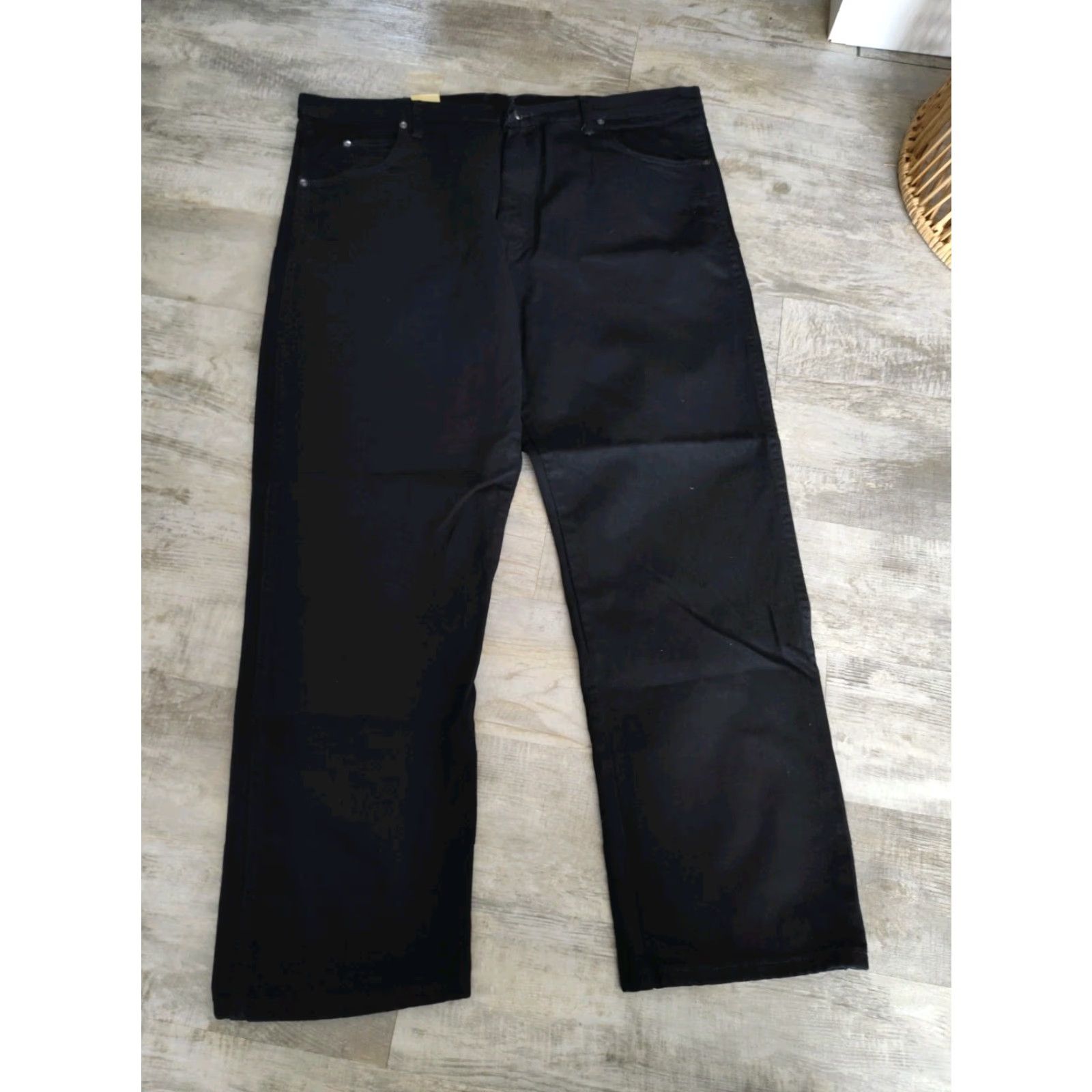 Wrangler VINTAGE Wrangler Men's Jeans 42x30 Black Cotton Straight Fit Western Wear Americana Style Size US 42 / EU 58 - 6 Thumbnail
