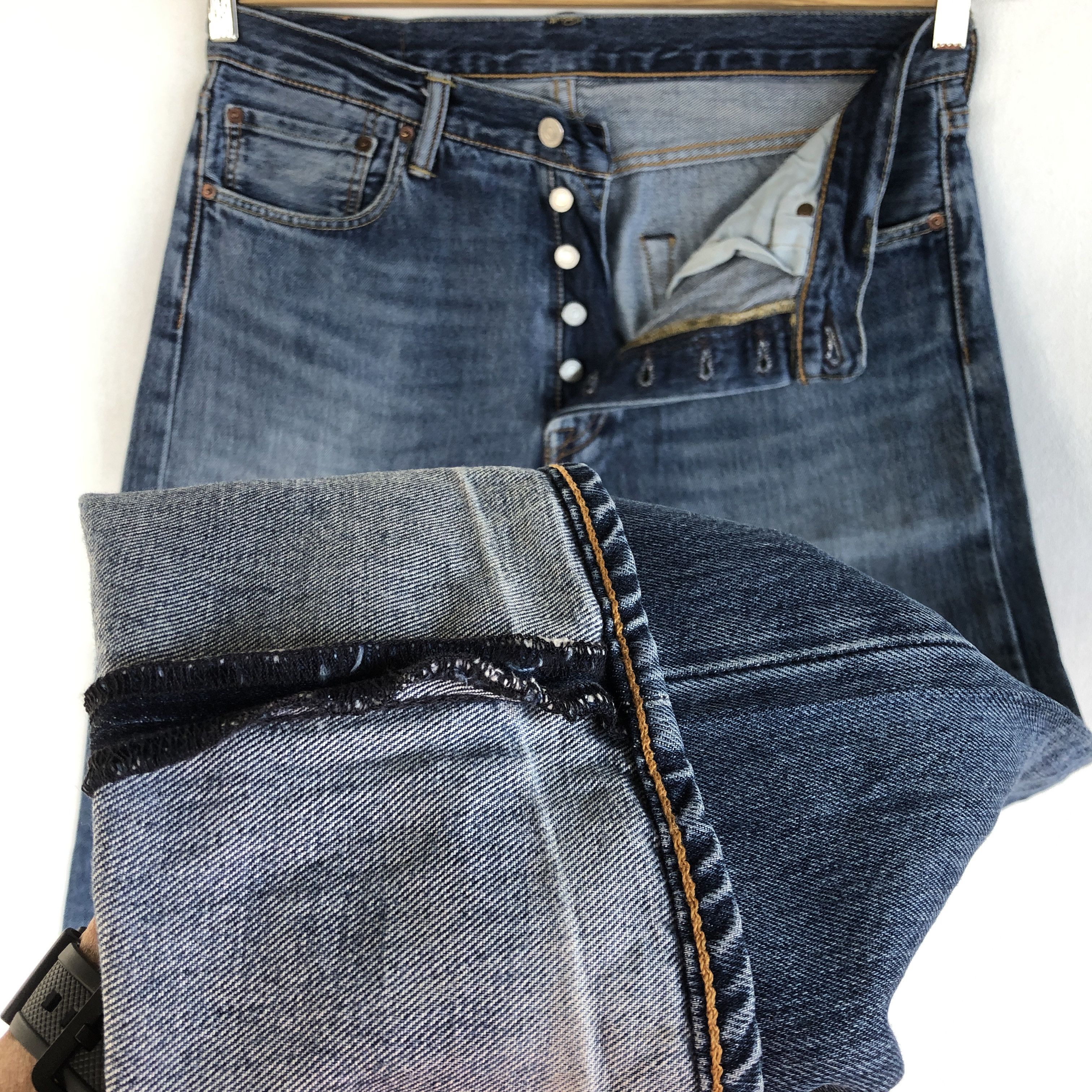 Levi's Vintage Levis 501 Jeans Levi's 501 Faded Light Wash Denim Size US 32 / EU 48 - 7 Thumbnail