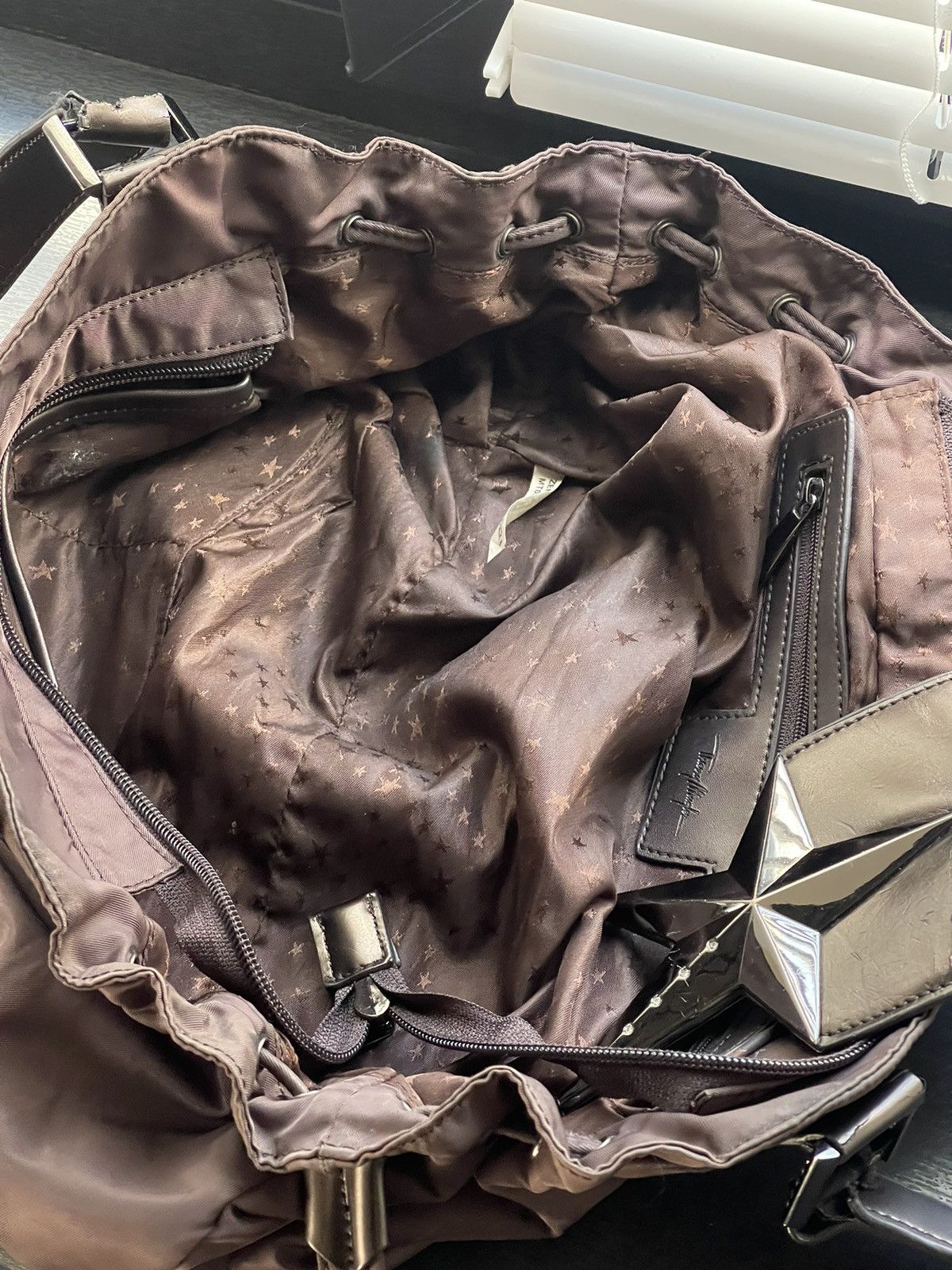 Designer × Thierry Mugler × Vintage Vintage Thierry Mugler brown star nylon bag Size ONE SIZE - 18 Thumbnail