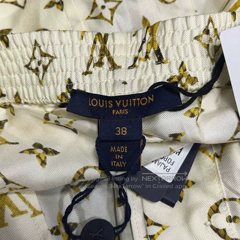 Louis Vuitton Louis Vuitton White Logo Full Print Casual Shorts Size US 38 / EU 54 - 2 Thumbnail