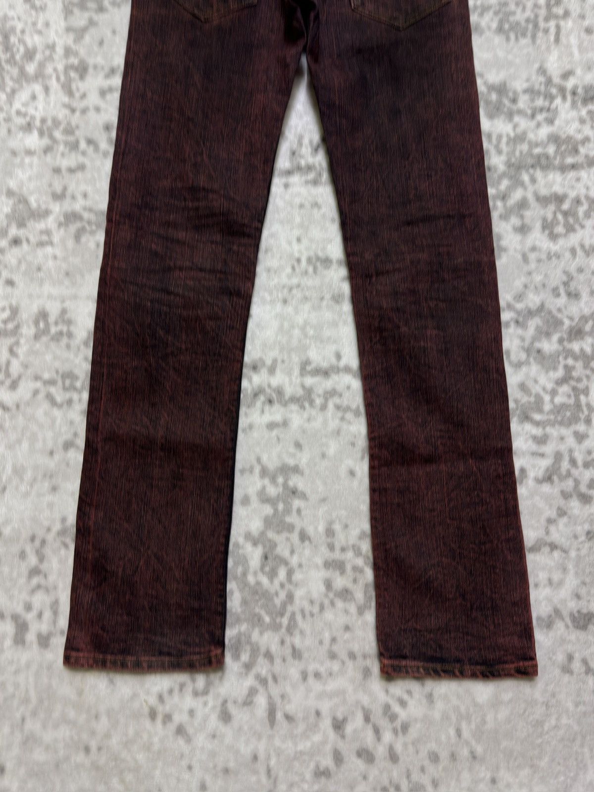 Japanese Brand Archive K.U.I Red Wash Skinny Denim Jeans Early 2000s Size US 29 - 11 Thumbnail