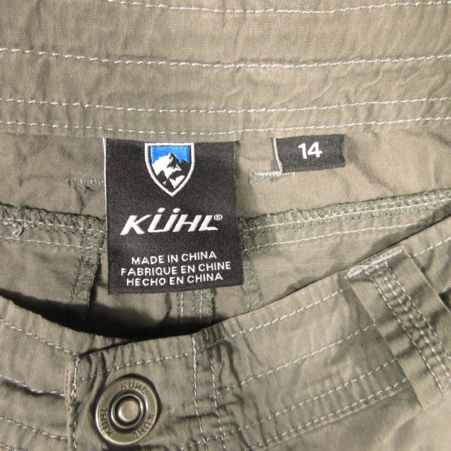 Vintage Kuhl Shorts Women 14 Gray Hiking Cotton Nylon Performance Stretch Zip Pocket 38x7 Size 36" / US 14 / IT 50 - 3 Thumbnail