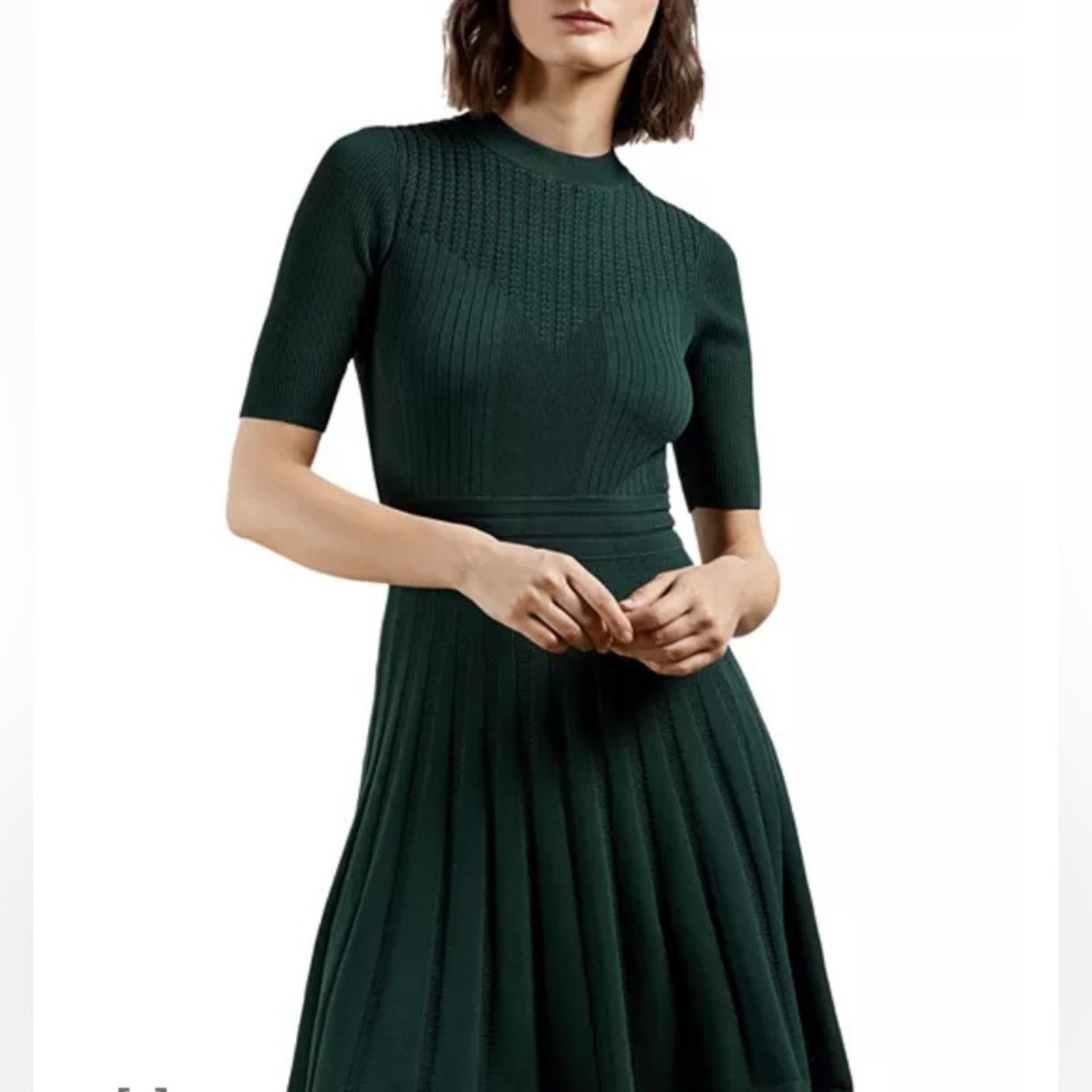 Ted Baker Ted Baker $289 Olivinn Sweater Dress Green TB2 US 6 Size M / US 6-8 / IT 42-44 - 3 Thumbnail