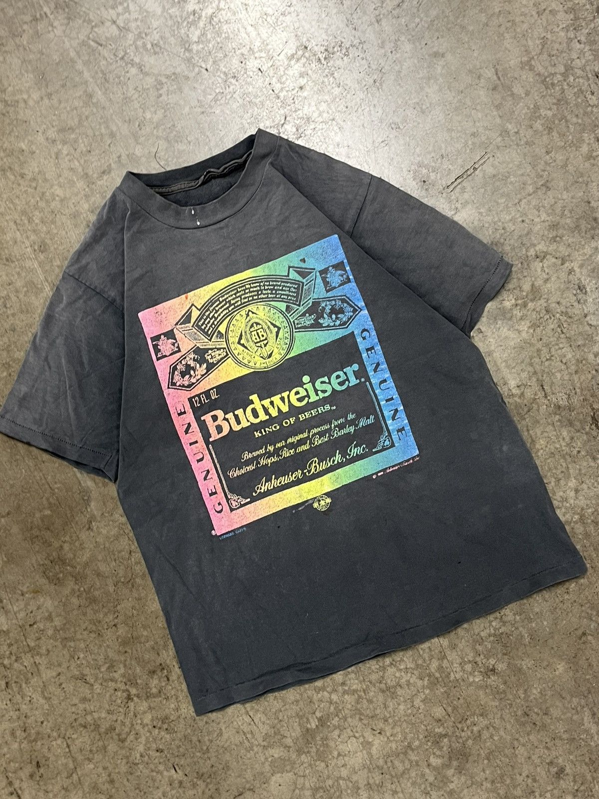 Budweiser × Vintage Vintage Budweiser sun faded 90s tee shirt rare hype alcohol Size US L / EU 52-54 / 3 - 3 Thumbnail
