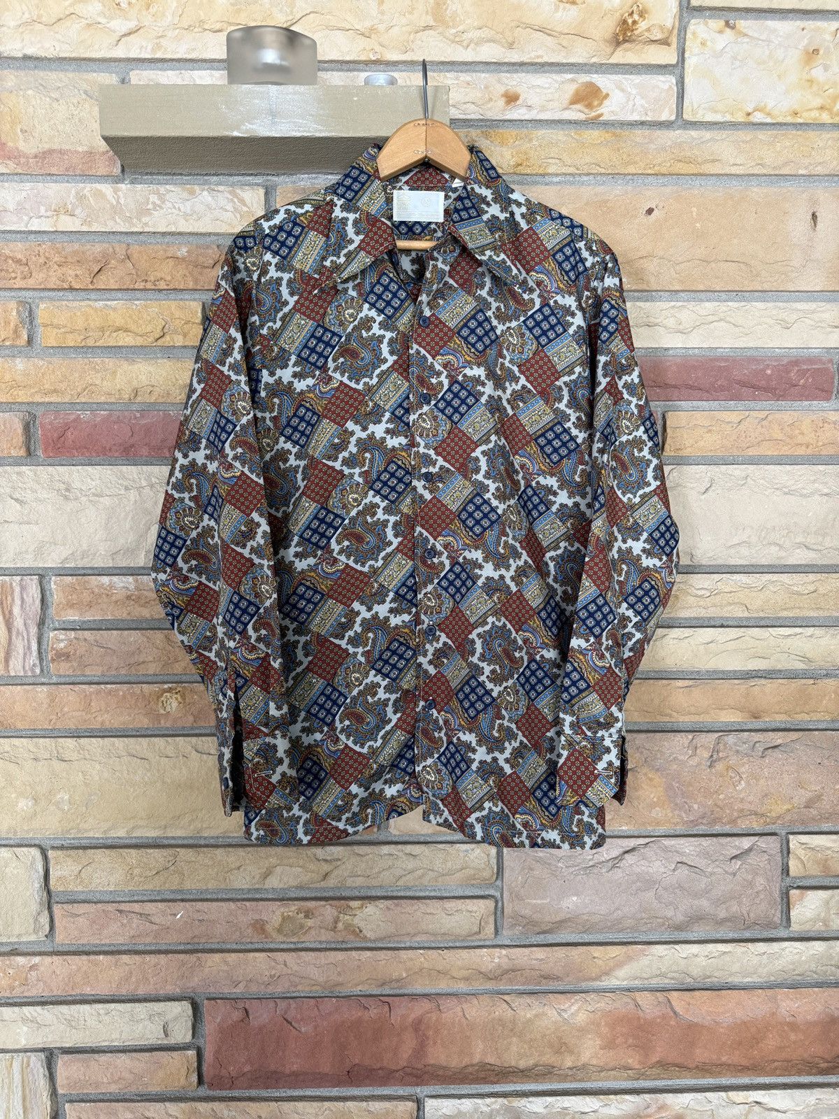 Vintage Vintage 70s Paisley Print Button Up Shirt Western Rockabilly Size US M / EU 48-50 / 2 - 1 Thumbnail